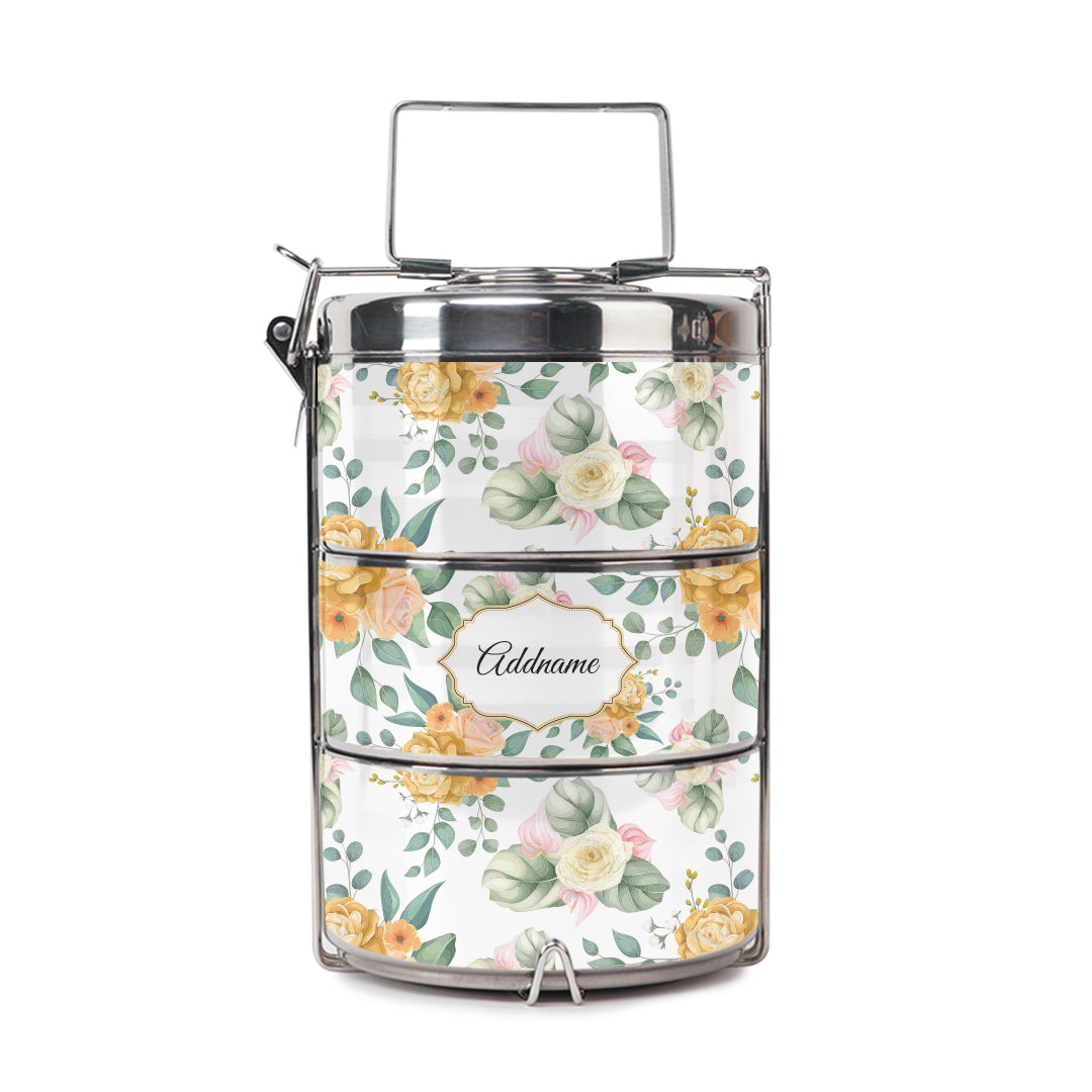 Laura Series - Honey - Three-Tier Tiffin Carrier