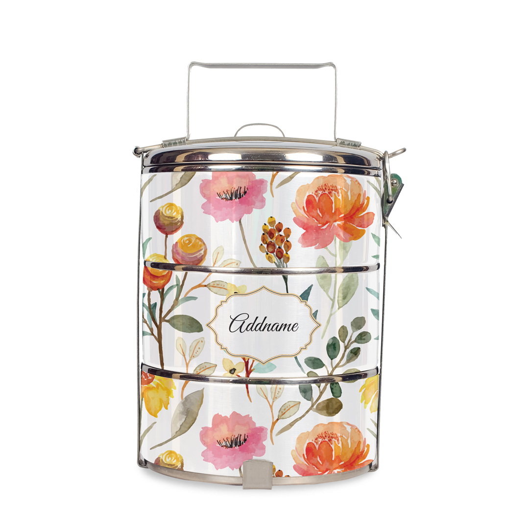 Laura Series - Carnelian - Three-Tier Tiffin Carrier