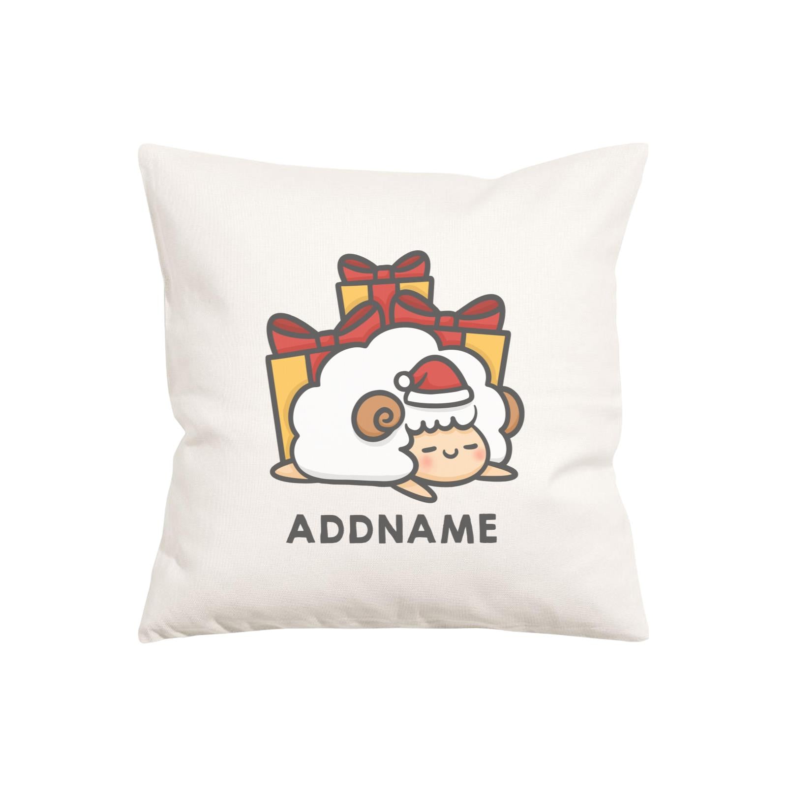 Xmas Cute Sleeping Sheep Addname Pillow Cushion