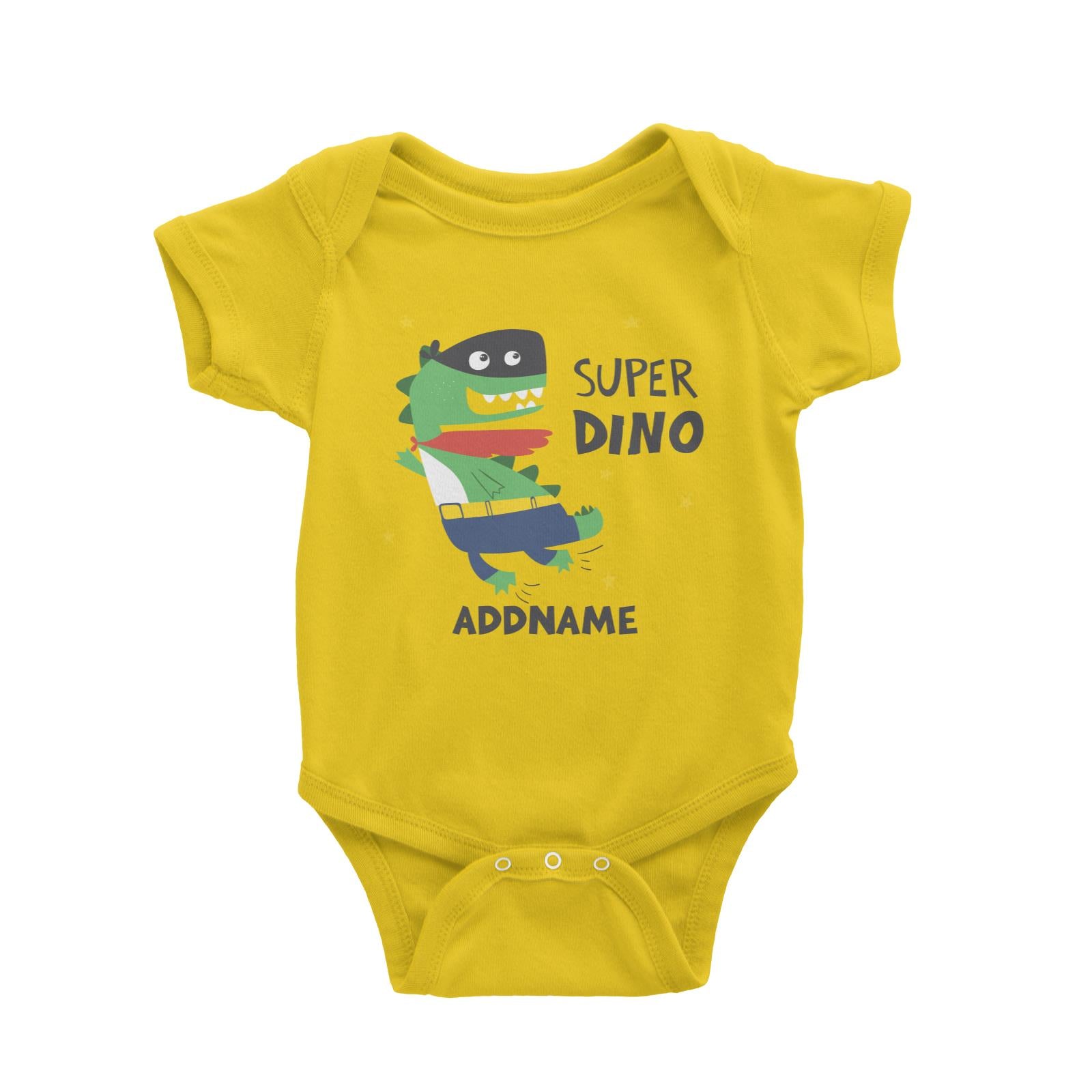 Super Dinosaur with Mask and Cape Addname Baby Romper