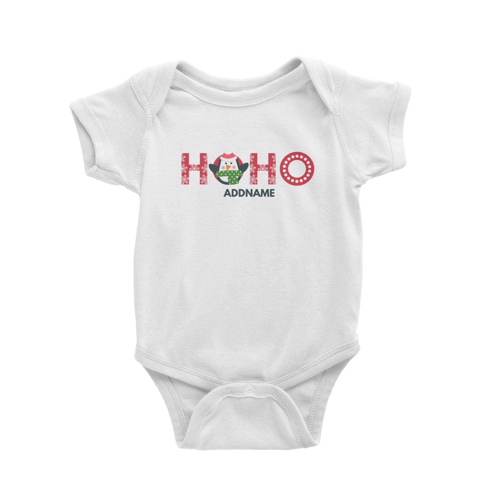 Christmas HOHO With Penguin Addname Baby Romper