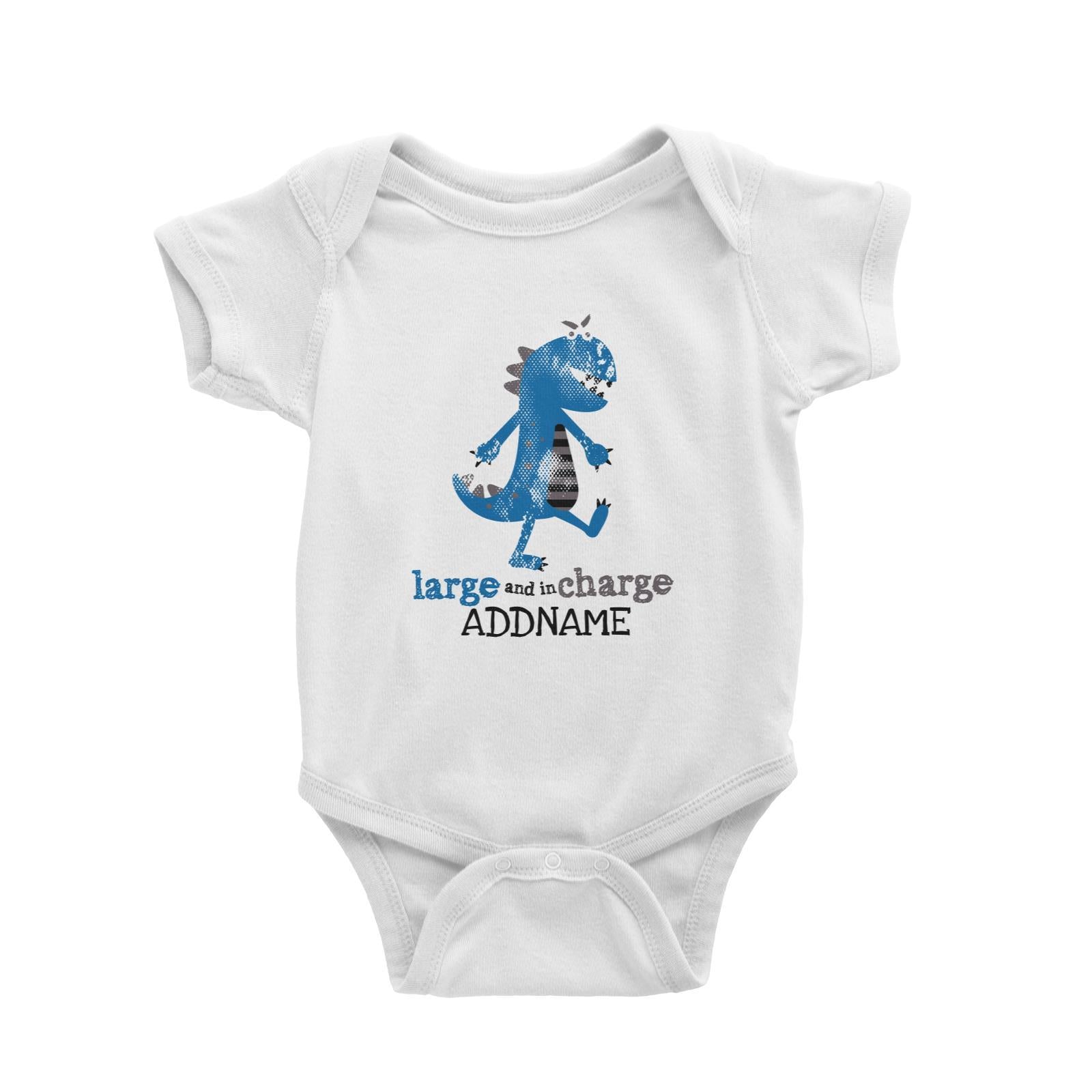 Large and In Charge Dinosaur Addname Baby Romper