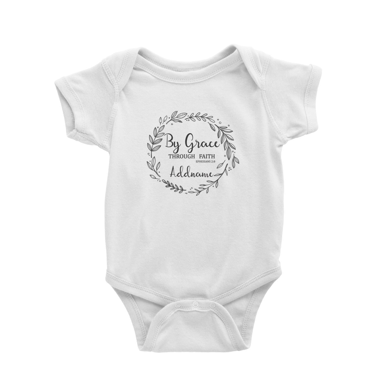 Christian Series By Grace Through Faith Ephesians 2.8 Addname Baby Romper