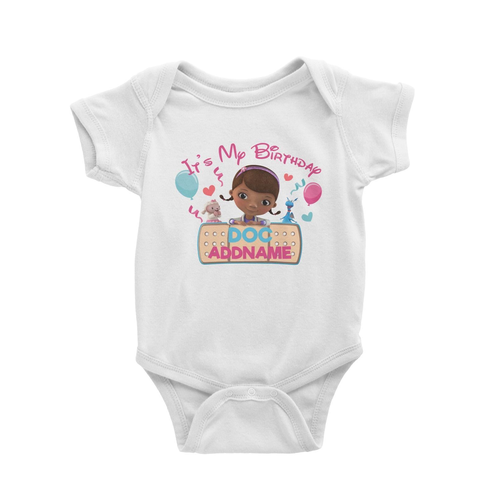 Doc McStuffins Birthday Theme Addname Baby Romper