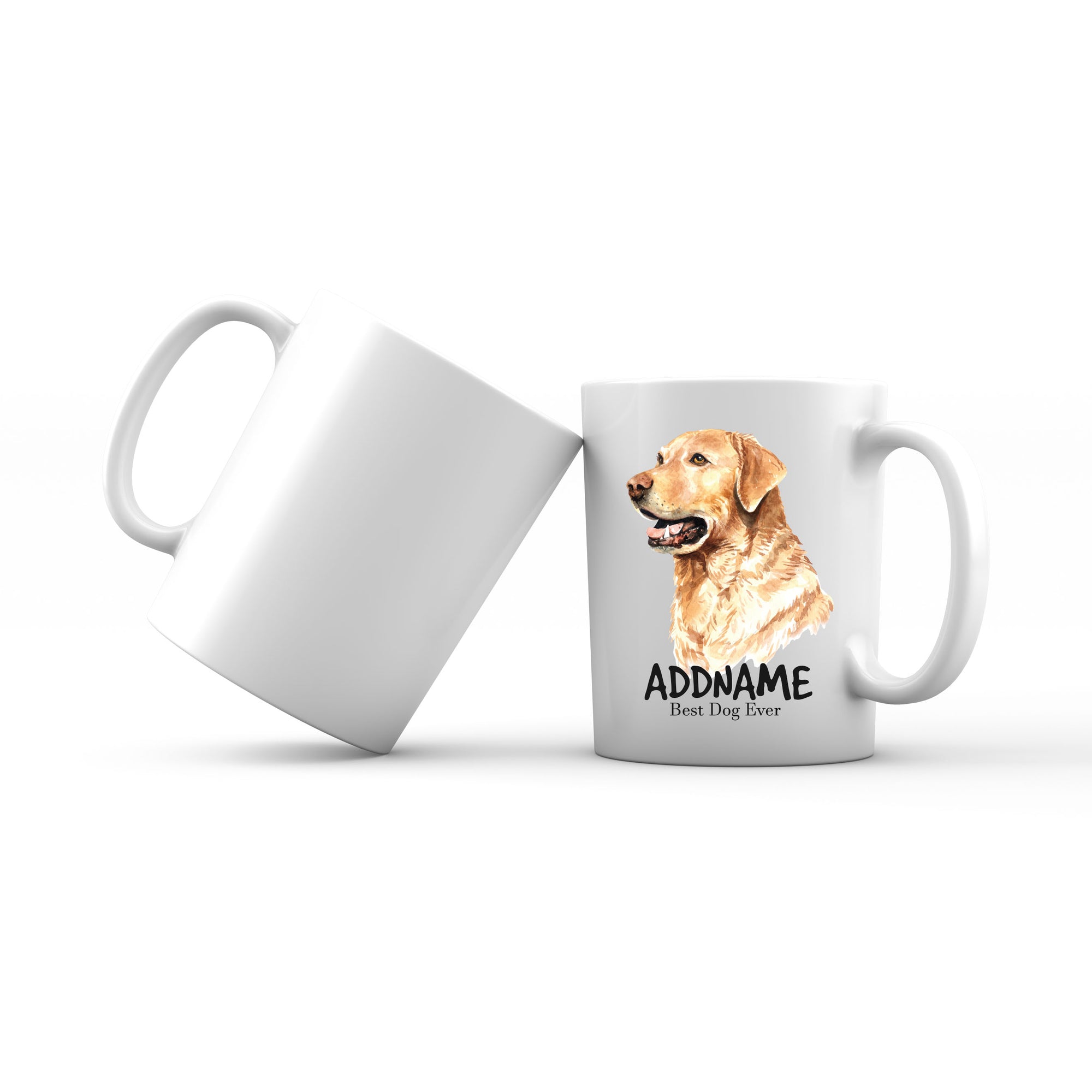 Watercolor Dog Labrador Retriever 1 Best Dog Ever Addname Mug