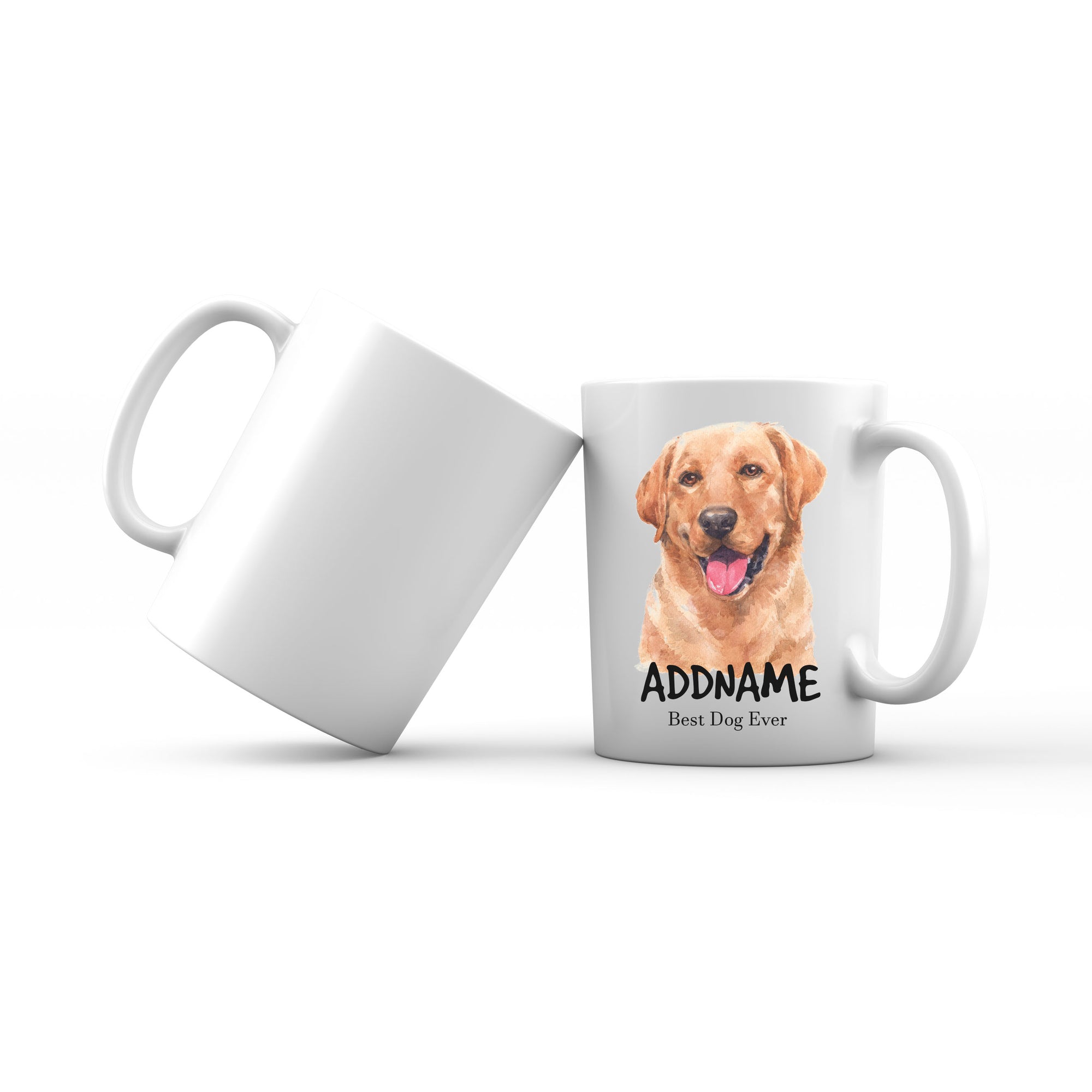 Watercolor Dog Labrador Brown Best Dog Ever Addname Mug