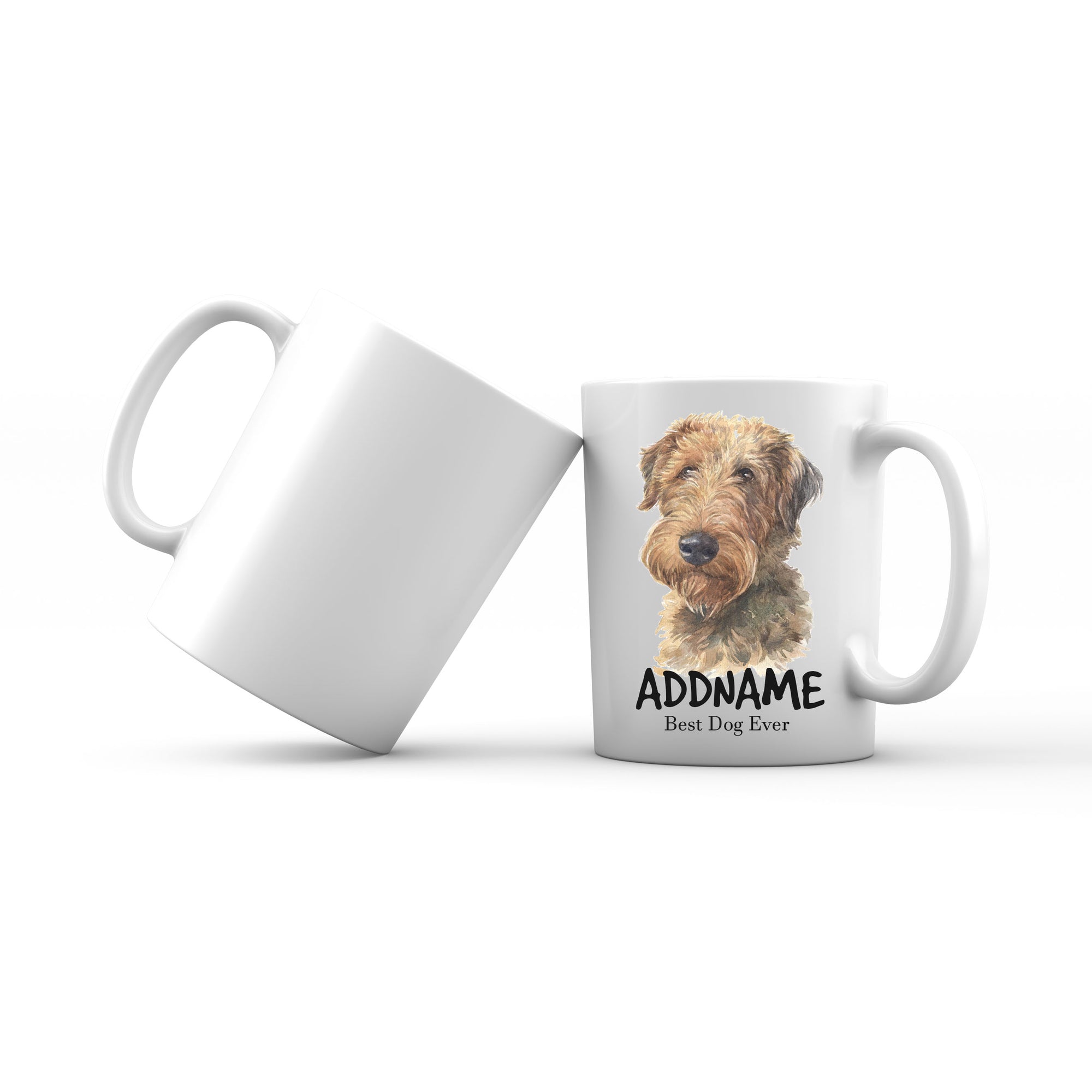 Watercolor Dog Welsh Terrier Best Dog Ever Addname Mug