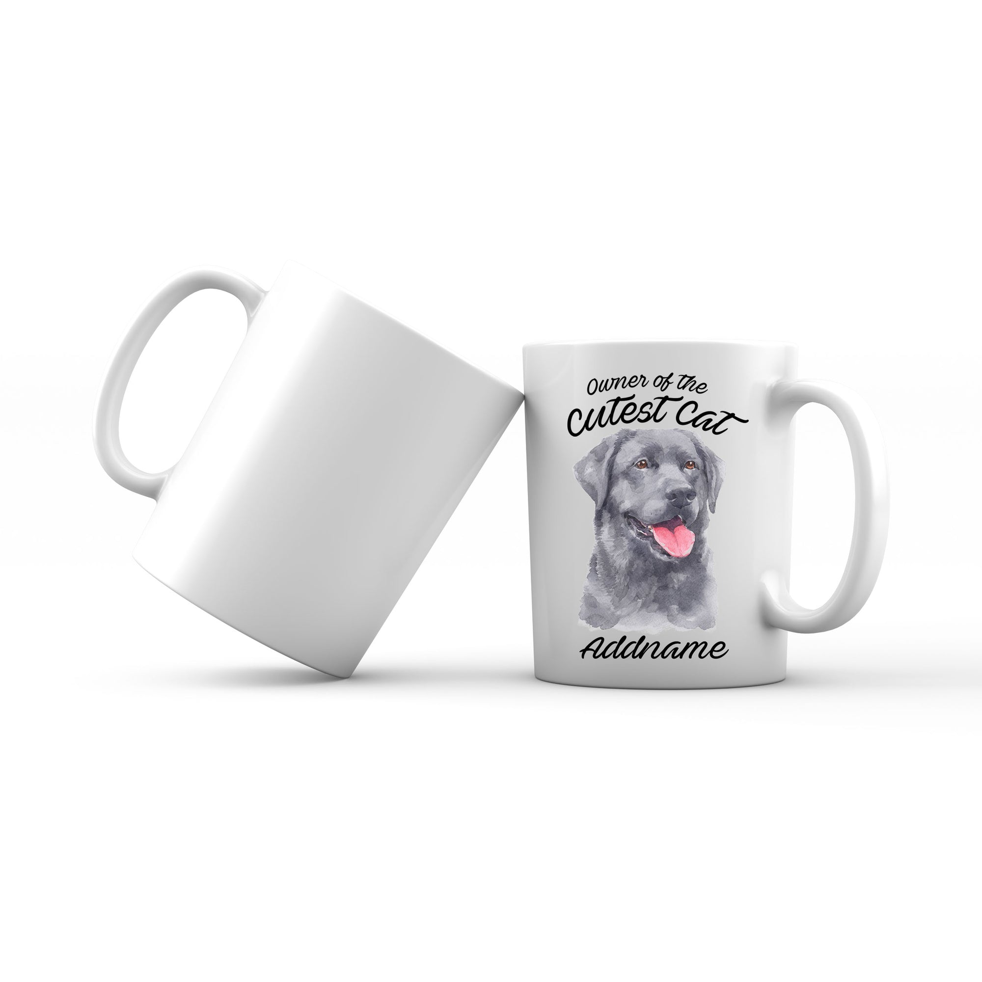 Watercolor Dog Owner Of The Cutest Dog Labrador Black Addname Mug