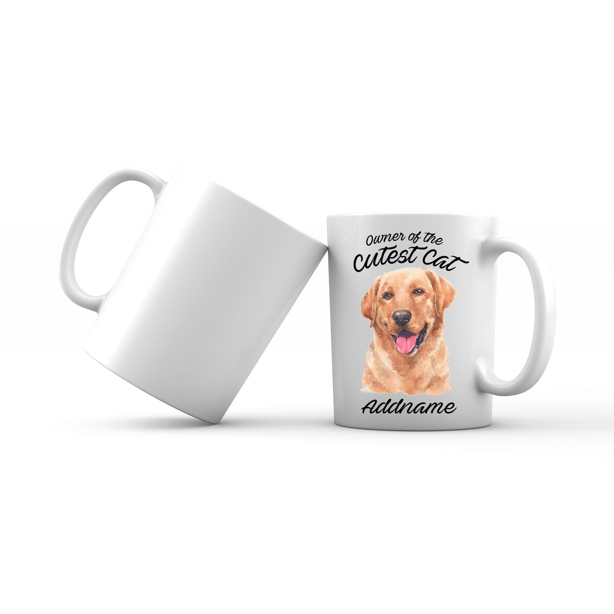 Watercolor Dog Owner Of The Cutest Dog Labrador Brown Addname Mug