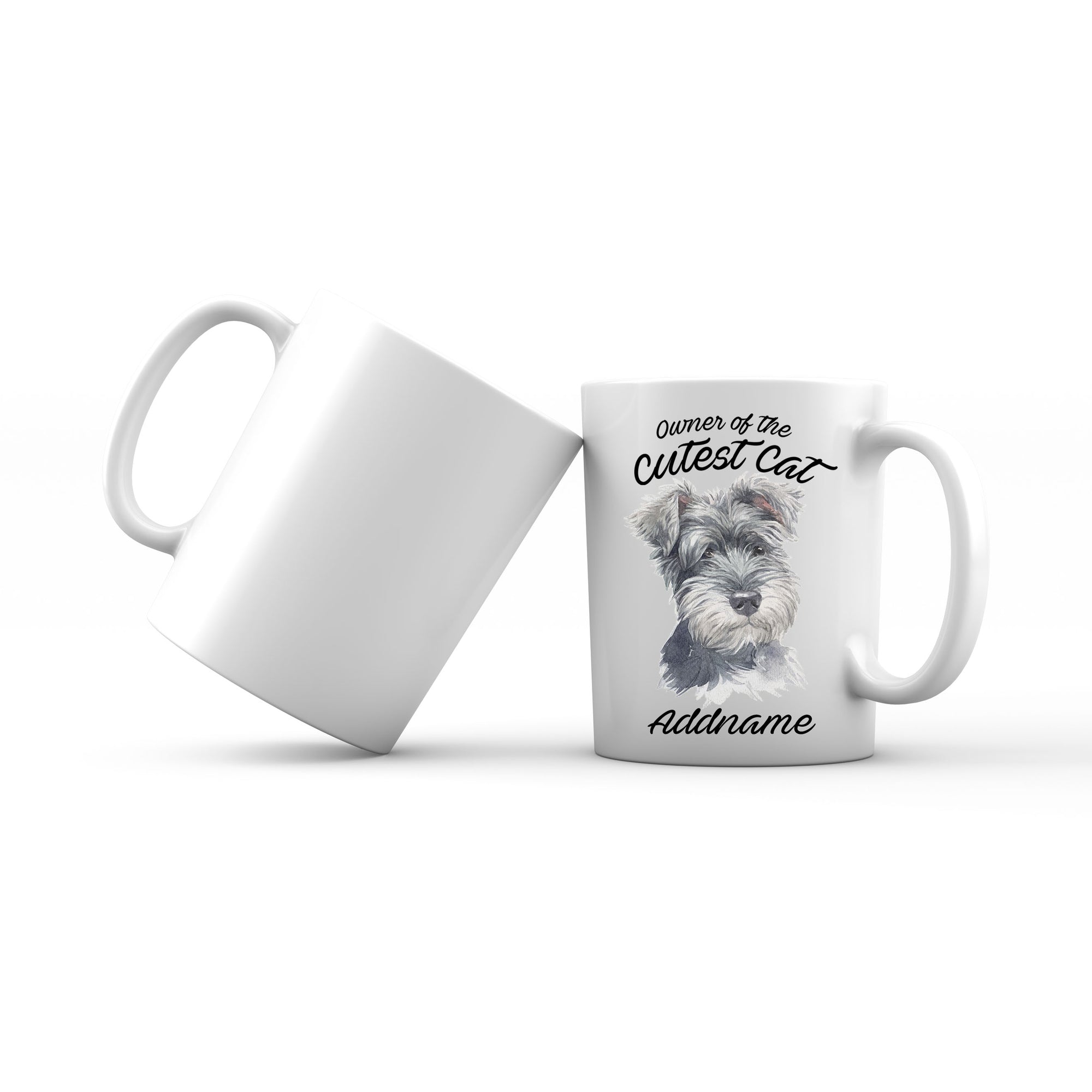 Watercolor Dog Owner Of The Cutest Dog Schnauzer Right Addname Mug