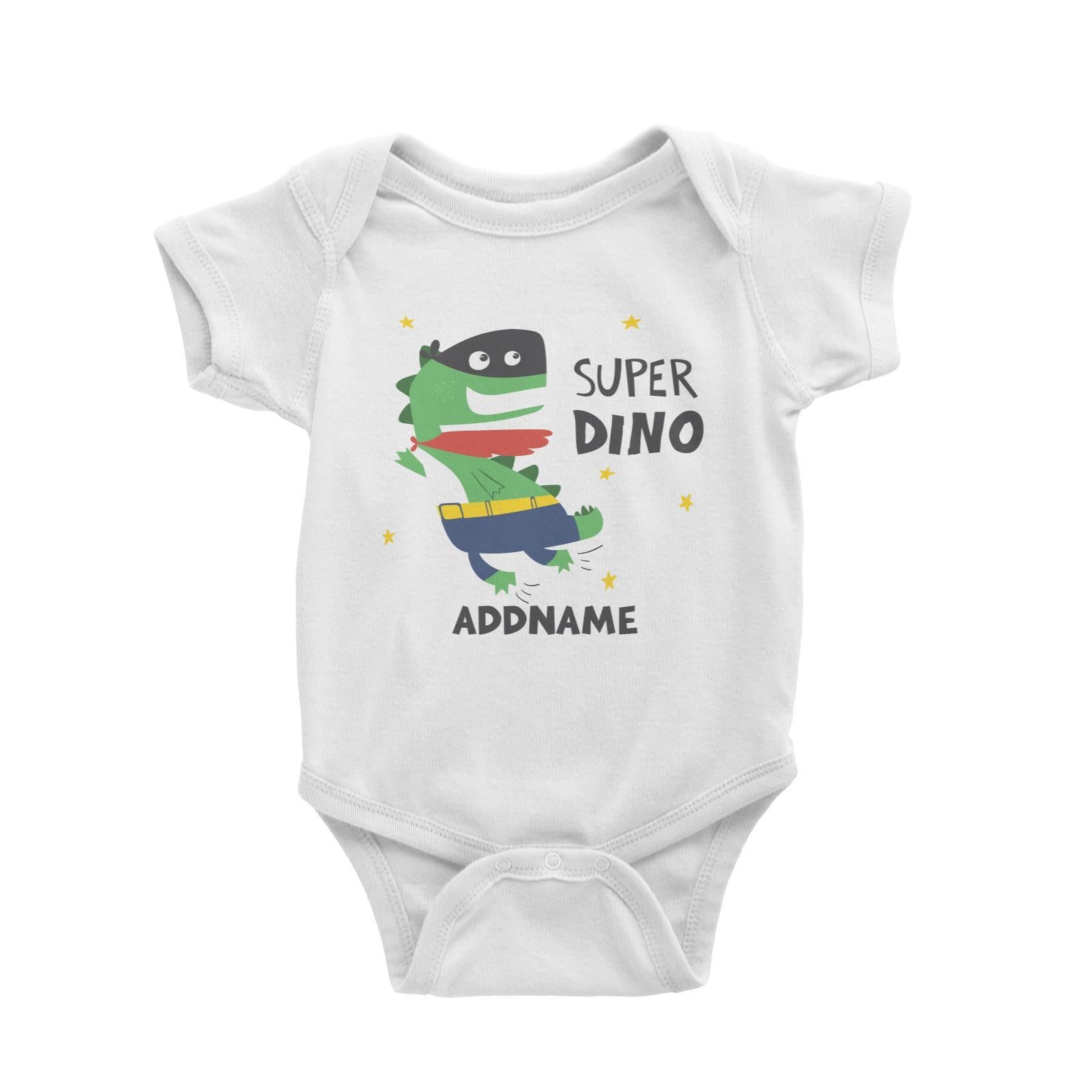 Super Dinosaur with Mask and Cape Addname Baby Romper