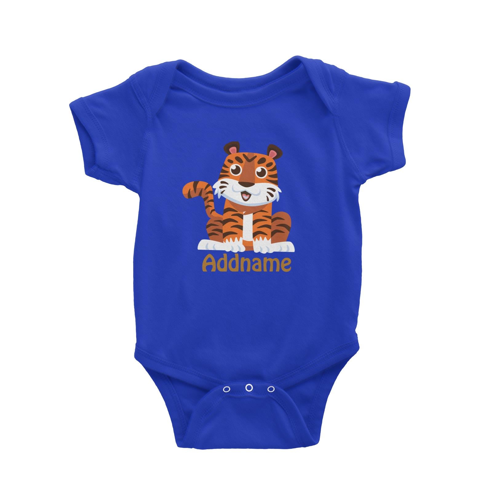 Animal Safari Jungle Tiger Addname Baby Romper