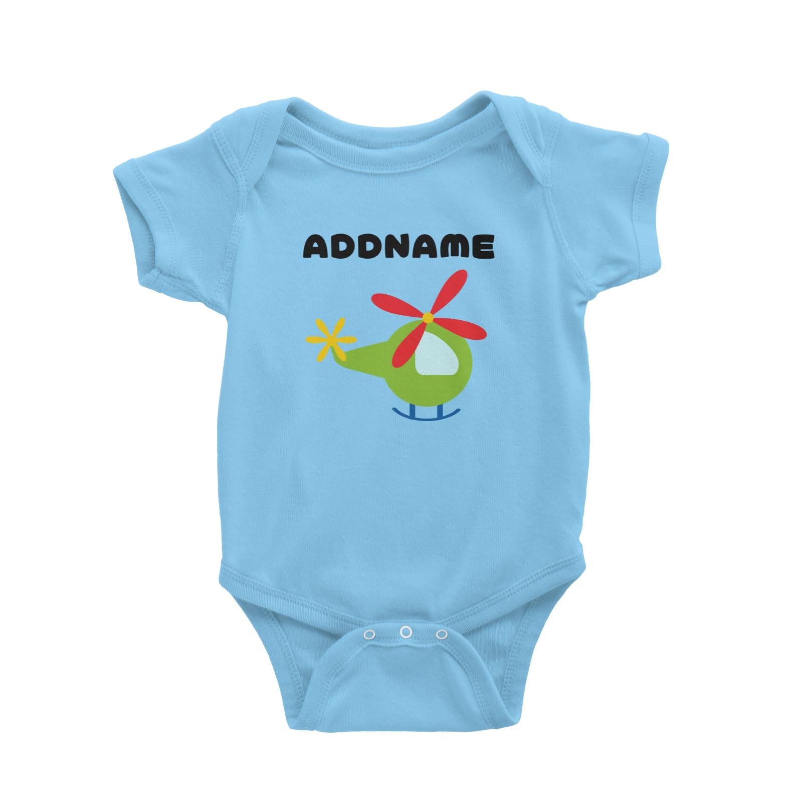 Transportation Helicopter Addname Baby Romper