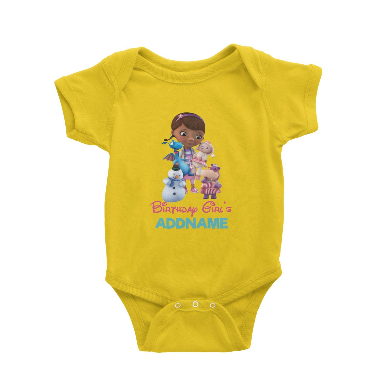 Doc McStuffins Birthday Theme Birthday Girl's Addname Baby Romper