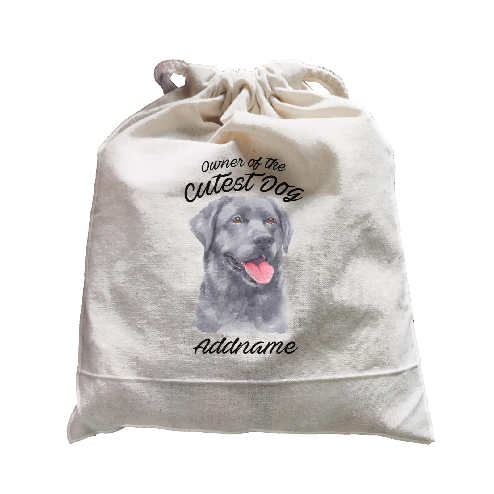 Watercolor Dog Owner Of The Cutest Dog Labrador Black Addname Satchel