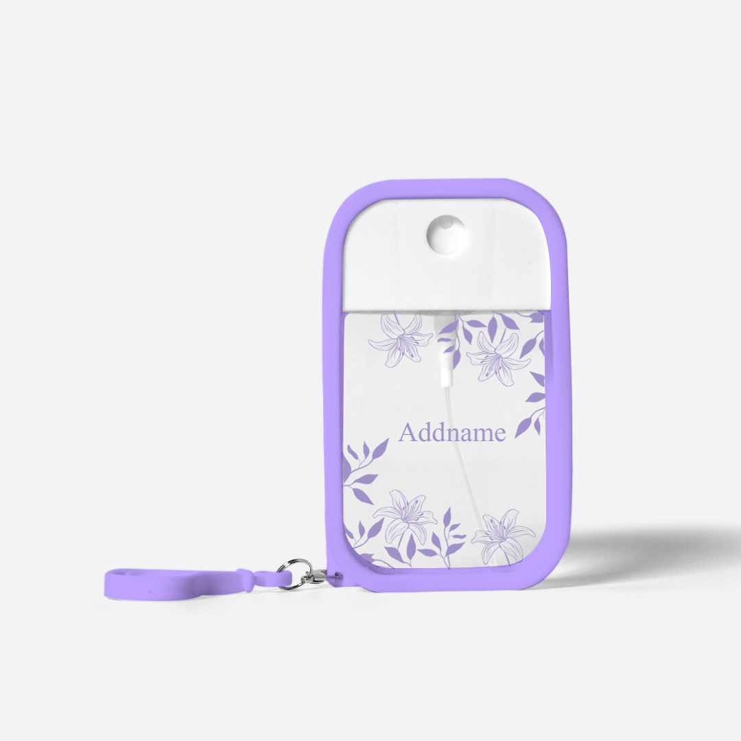 Refillable Hand Sanitizer with Personalisation - Lily Purple