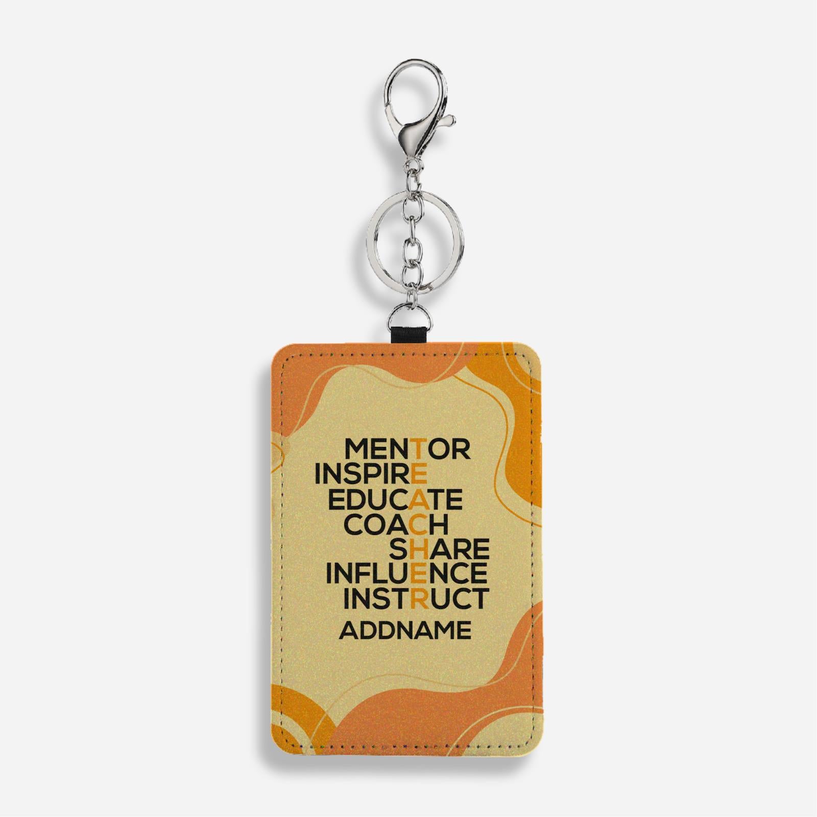 Teacher Quotes 2 Teacher Share Influence Instruct Cardholder Keychain