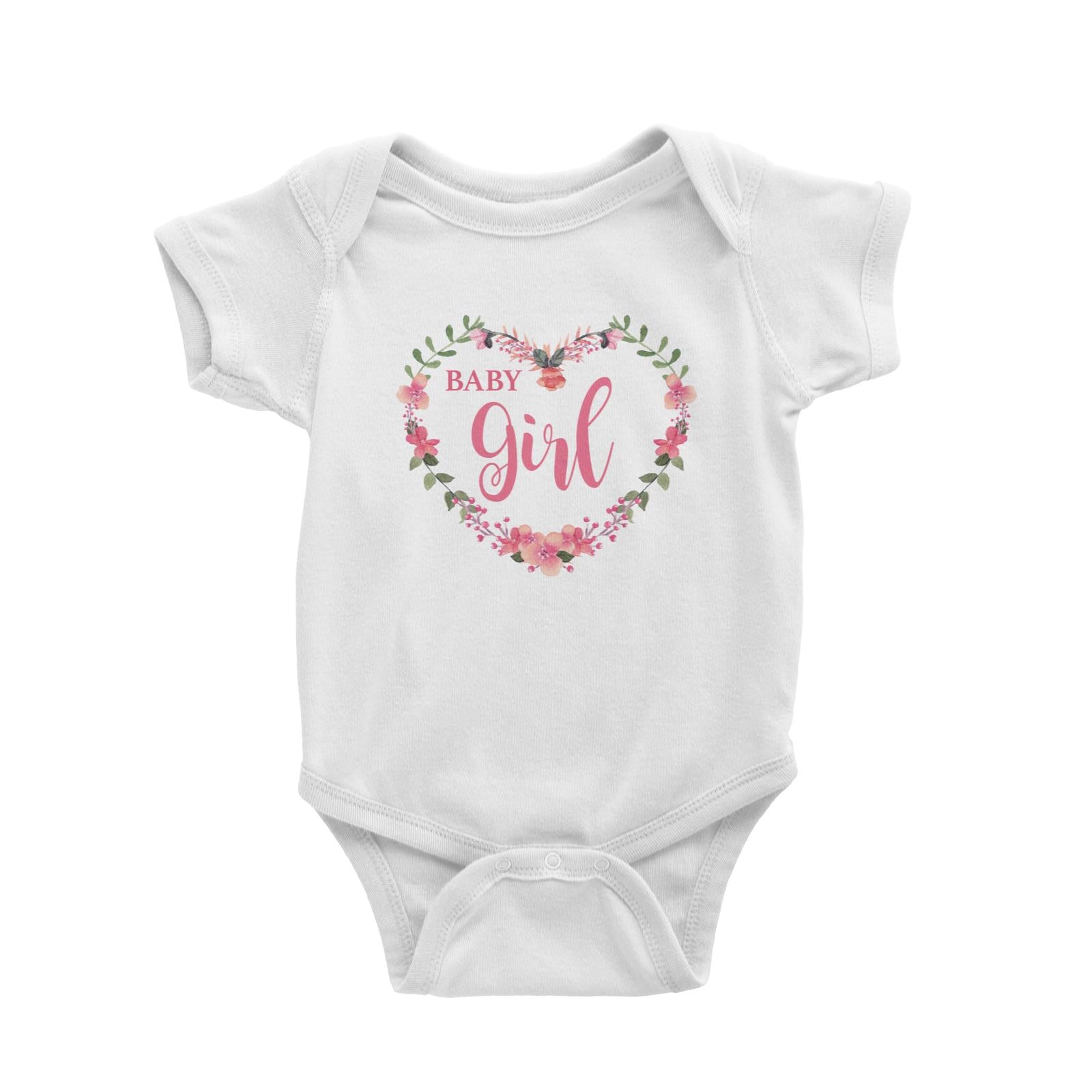 Non-Personalised Love Flower Wreath Baby Romper