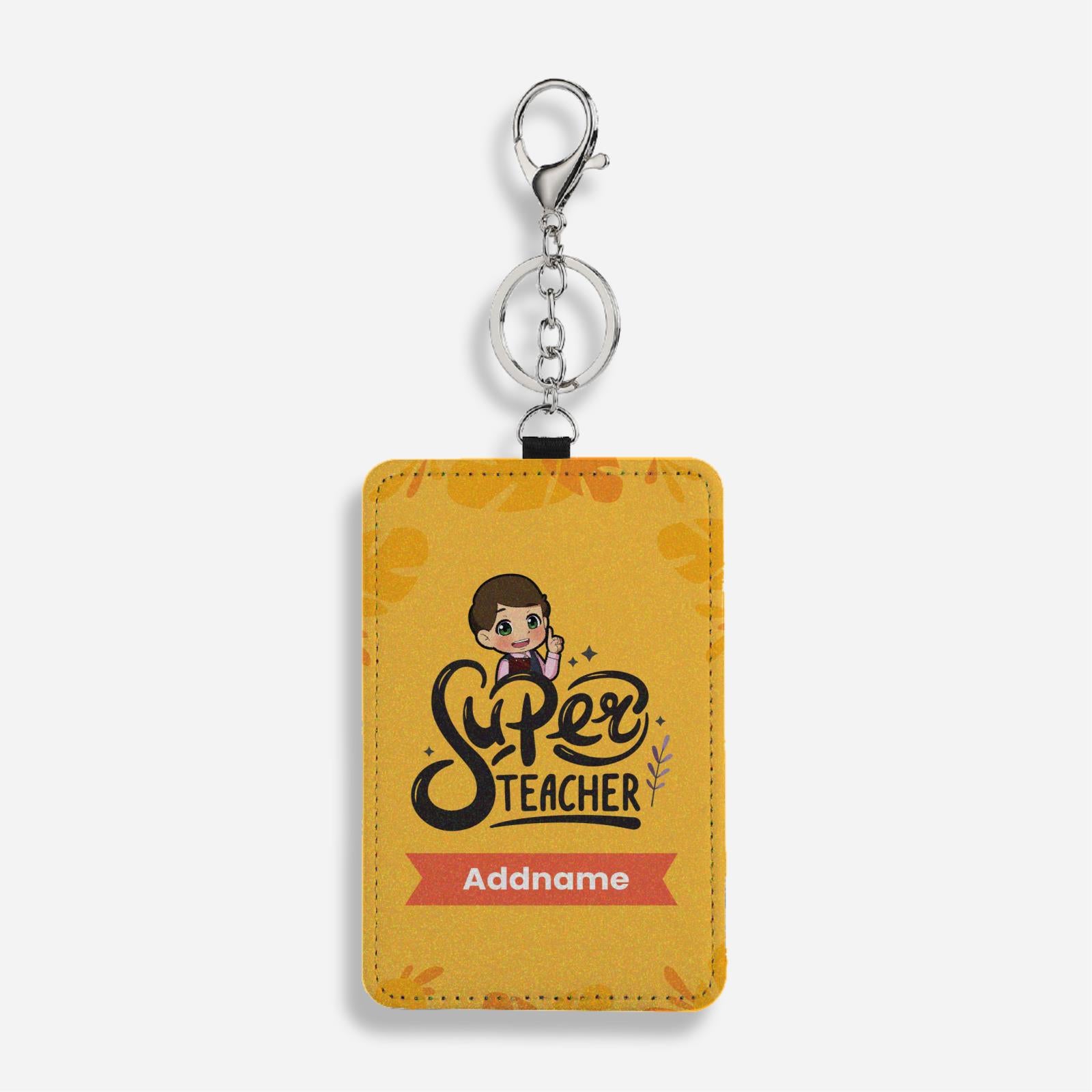 Chibi Super Teacher Chinese Male Teacher Cardholder Keychain