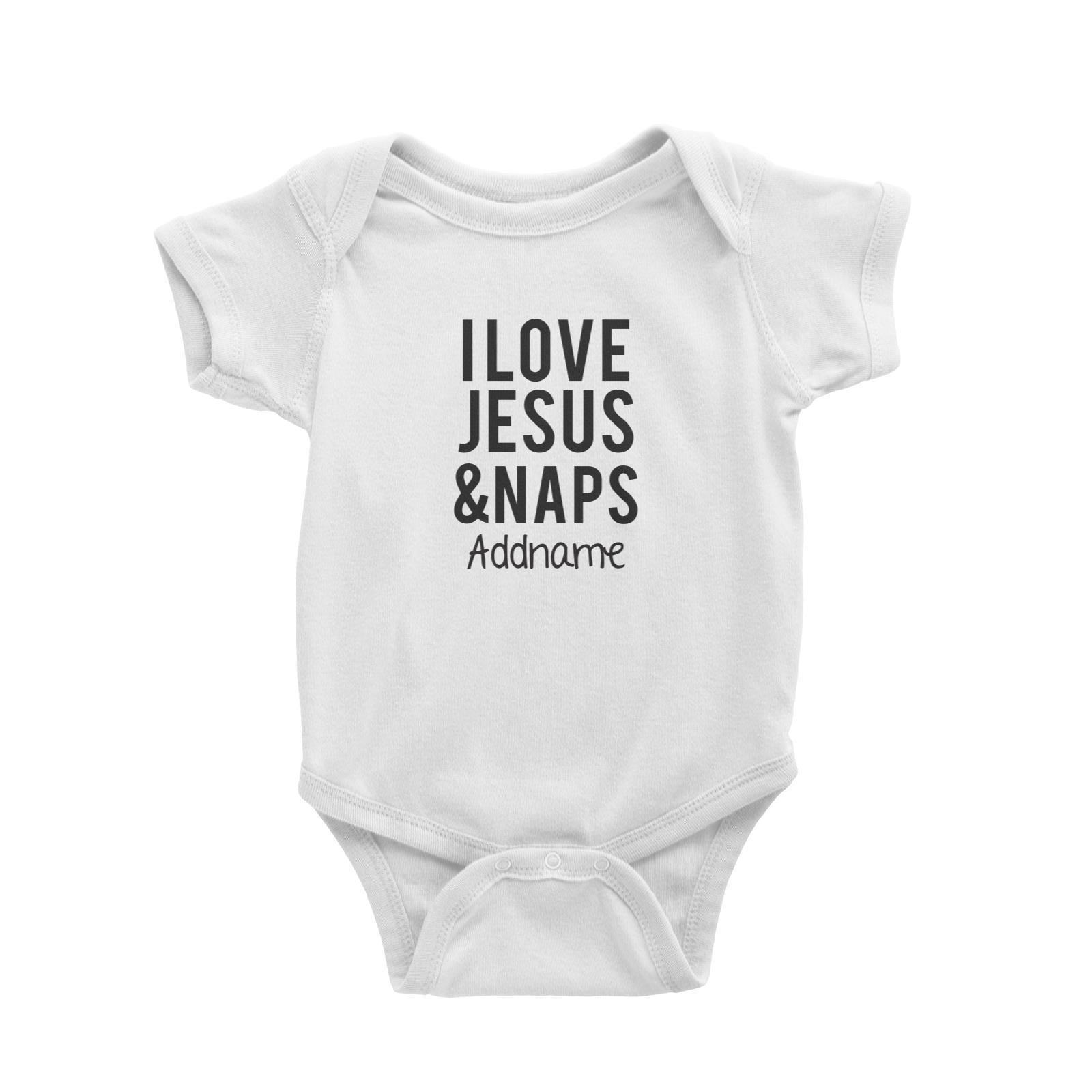 Christian Baby I Love Jesus & Naps Addname Baby Romper