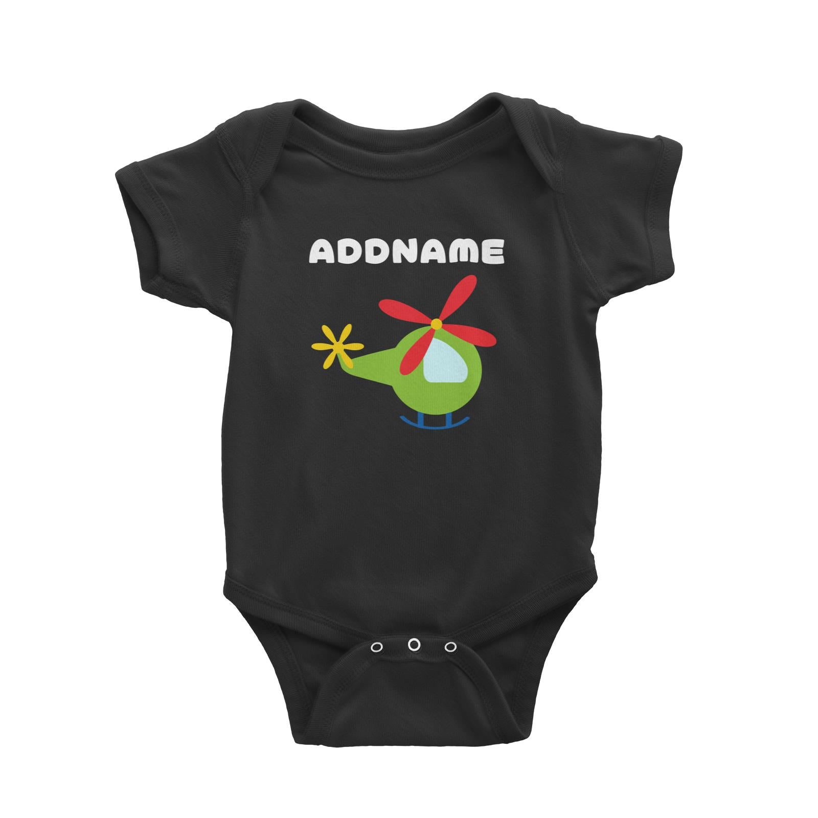 Transportation Helicopter Addname Baby Romper