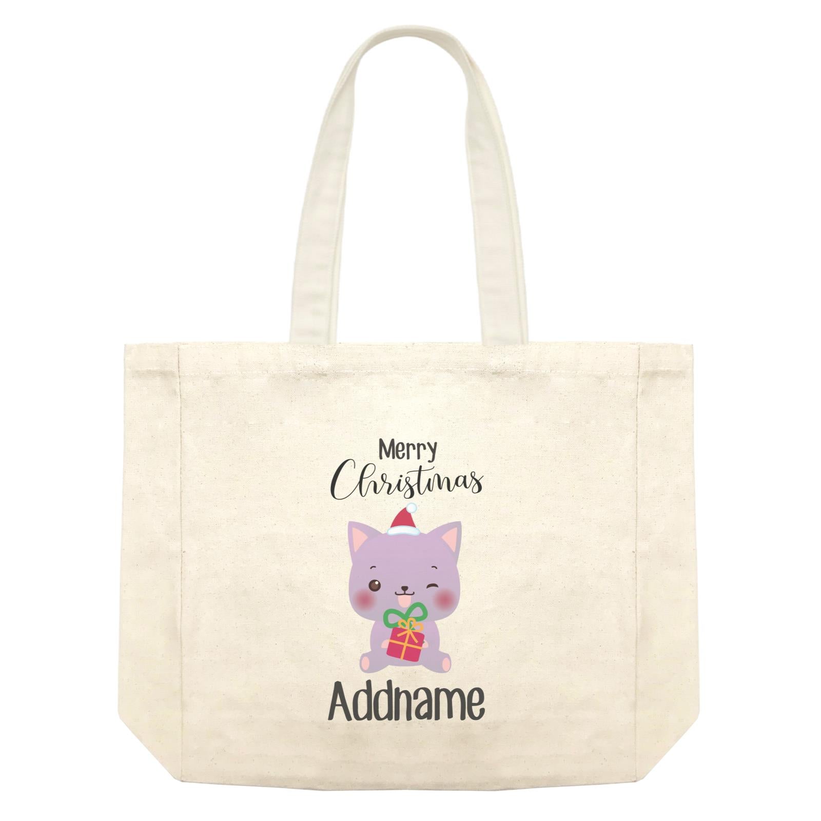 Christmas Cute Animal Series Cat Merry Christmas Shopping Bag