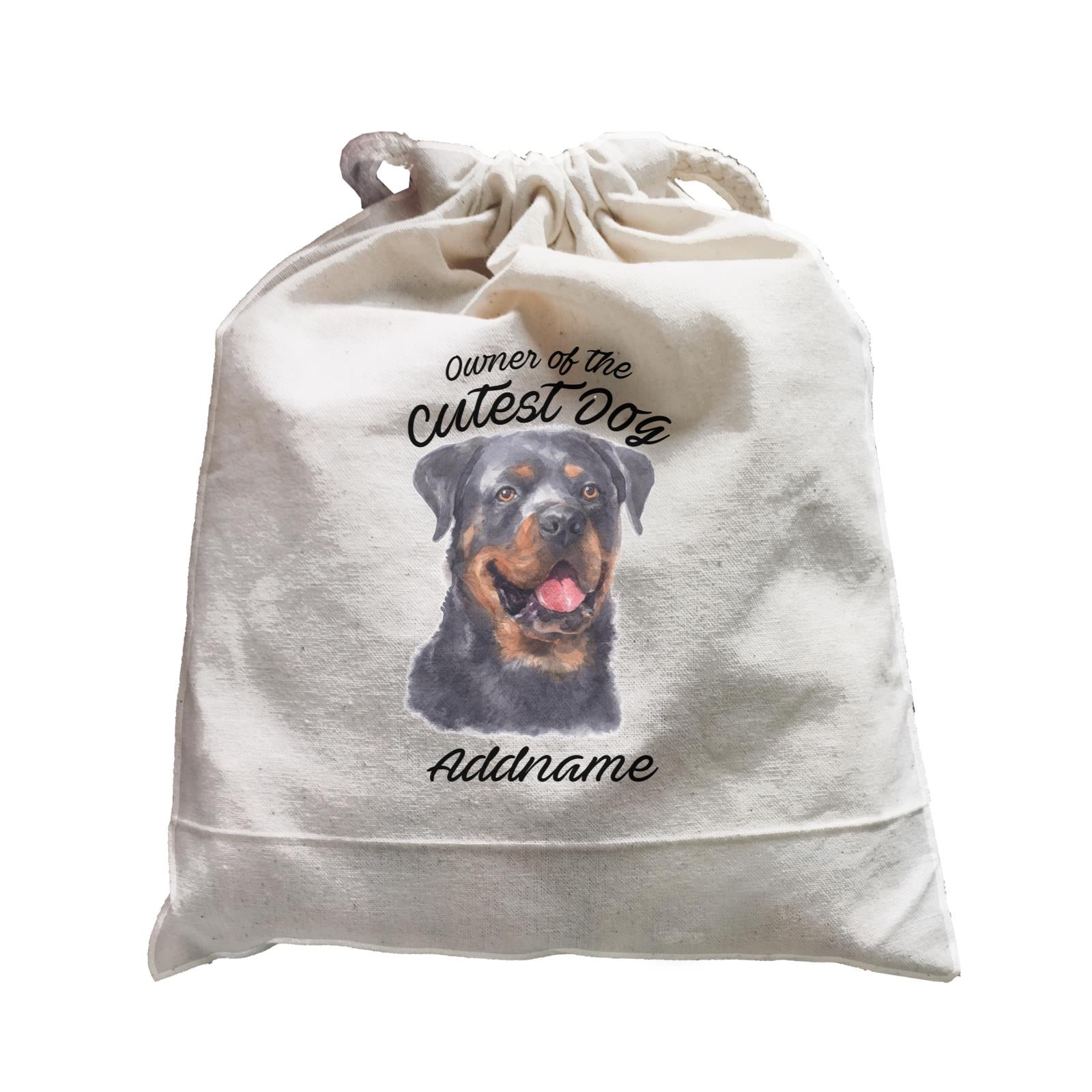 Watercolor Dog Owner Of The Cutest Dog Rottweiler Addname Satchel