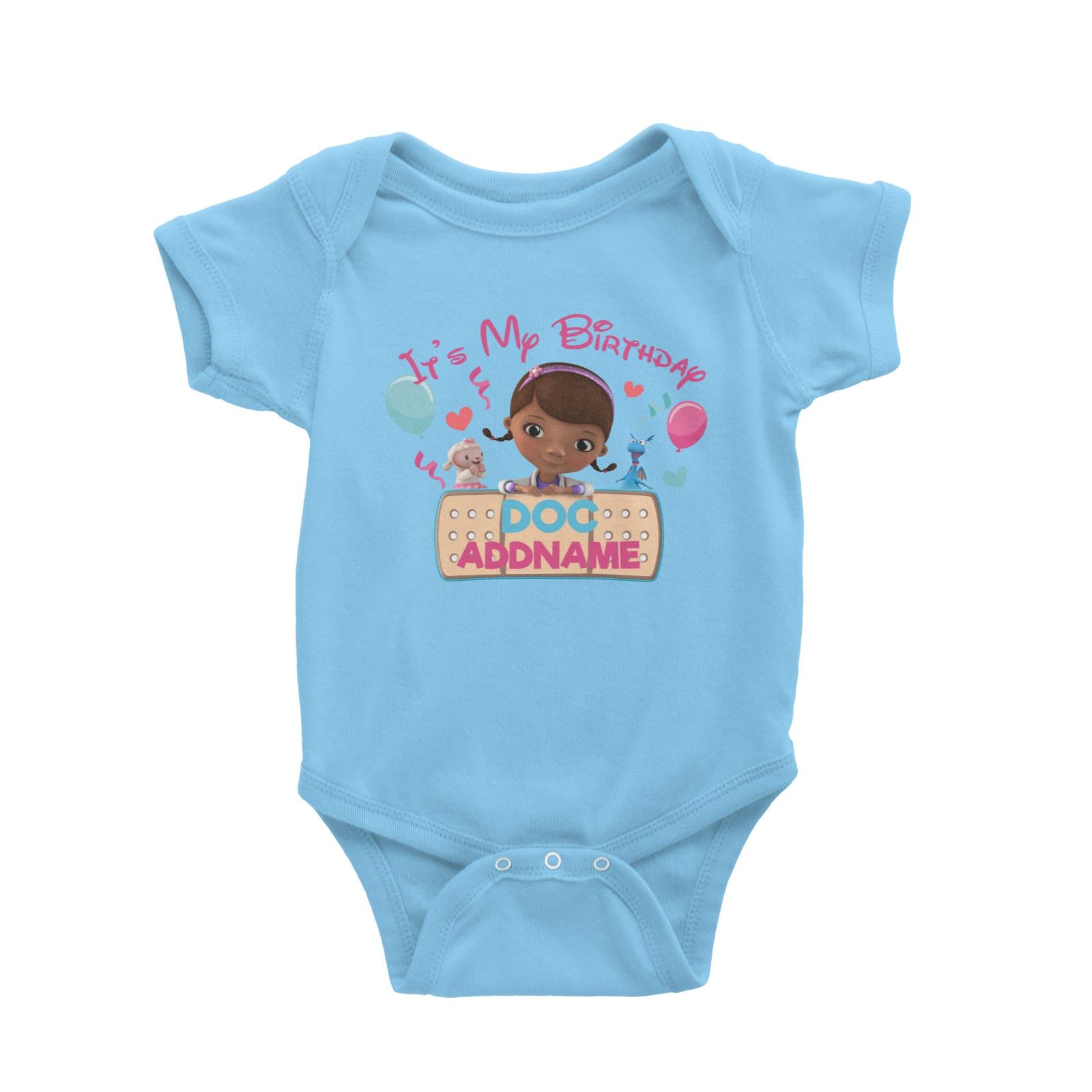 Doc McStuffins Birthday Theme Addname Baby Romper