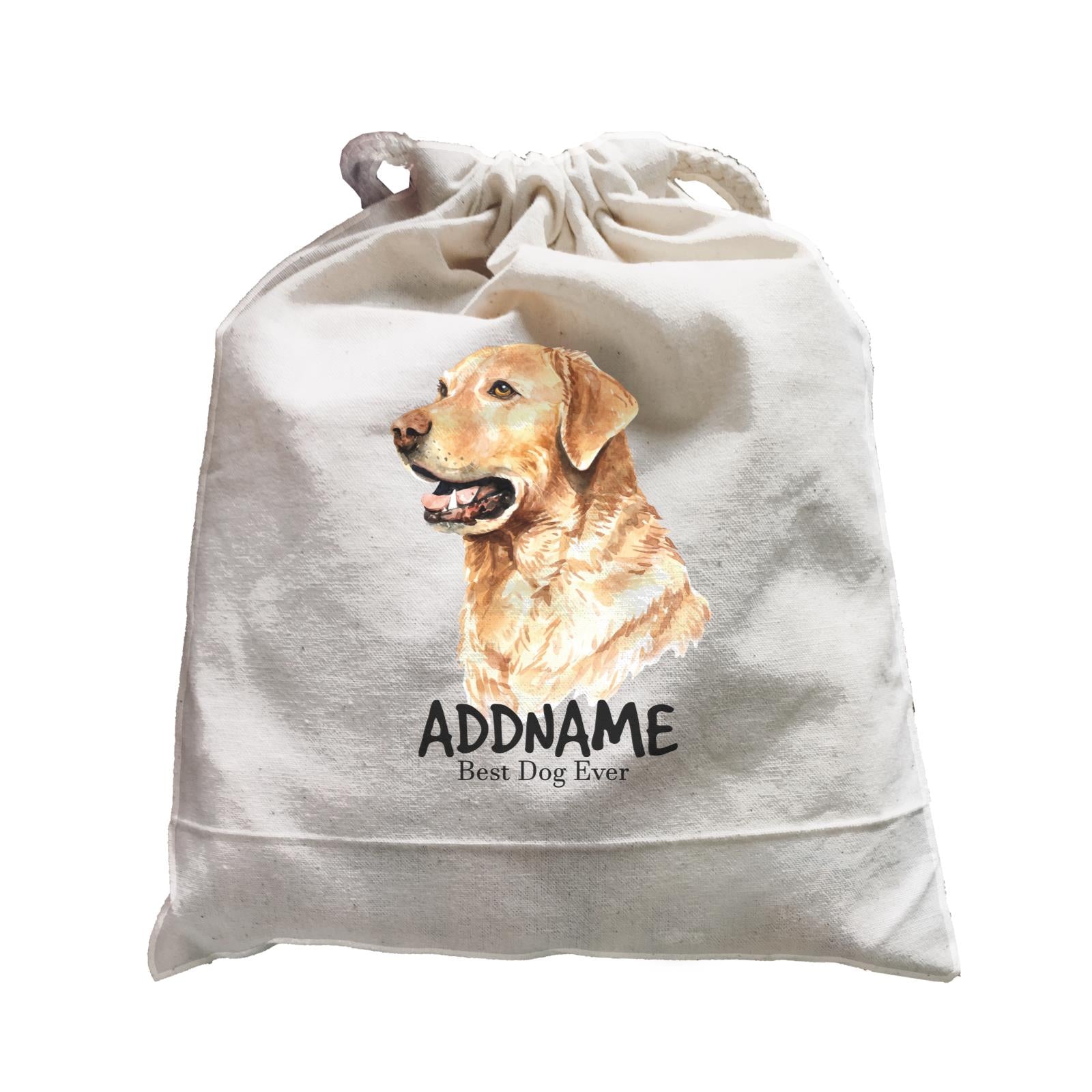 Watercolor Dog Labrador Retriever 1 Best Dog Ever Addname Satchel