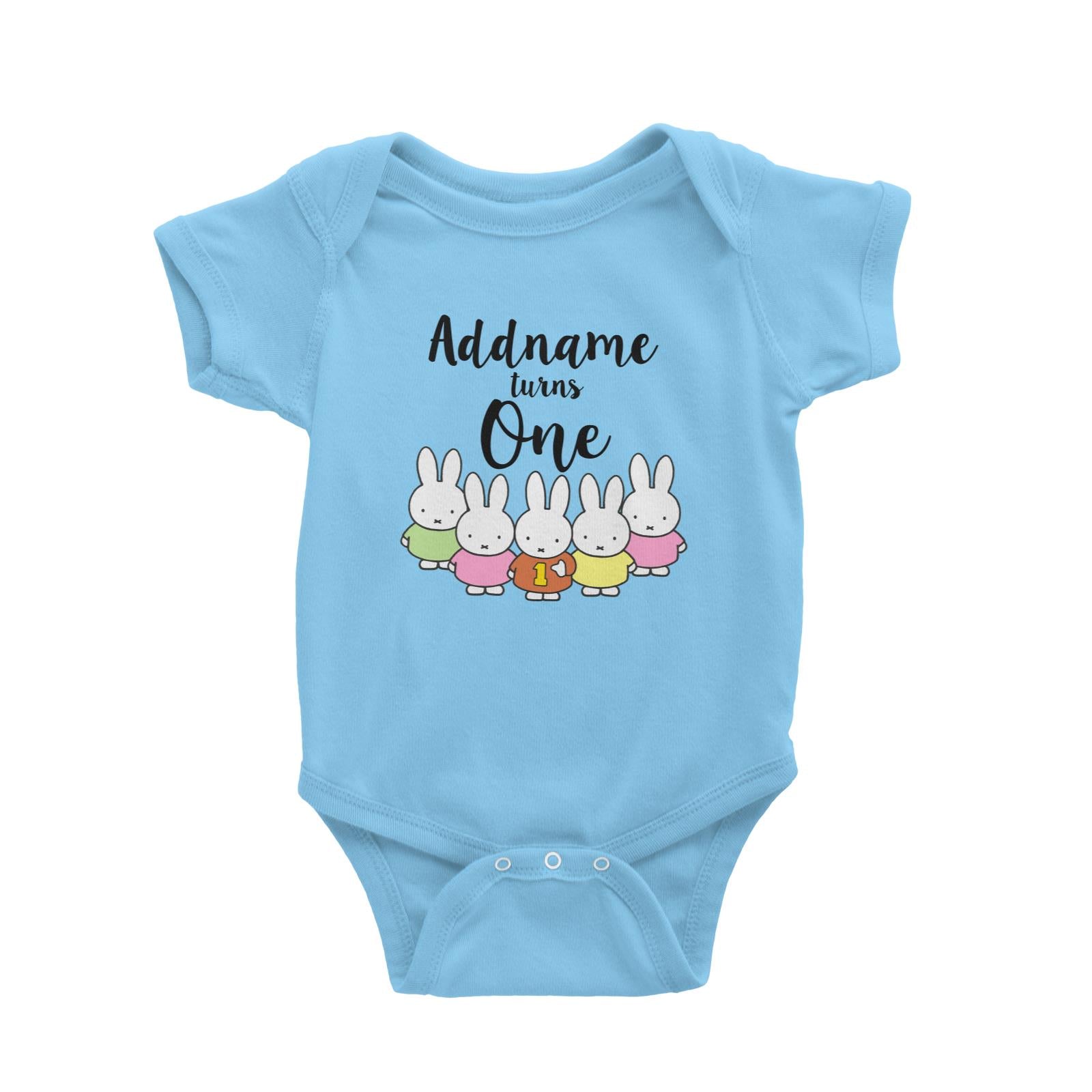 Miffy Birthday Theme Personalizable with Name and Number Baby Romper