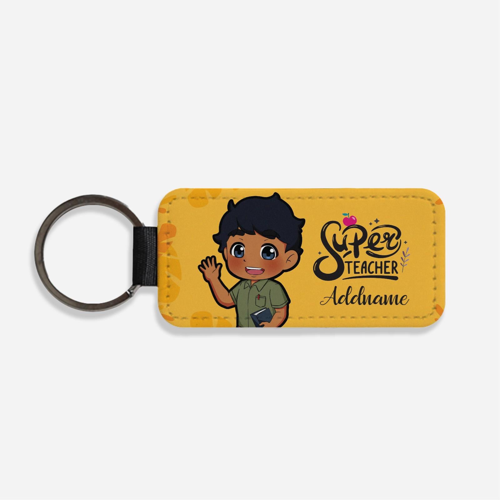 Chibi Super Teacher Indian Male Teacher Classic Keychain