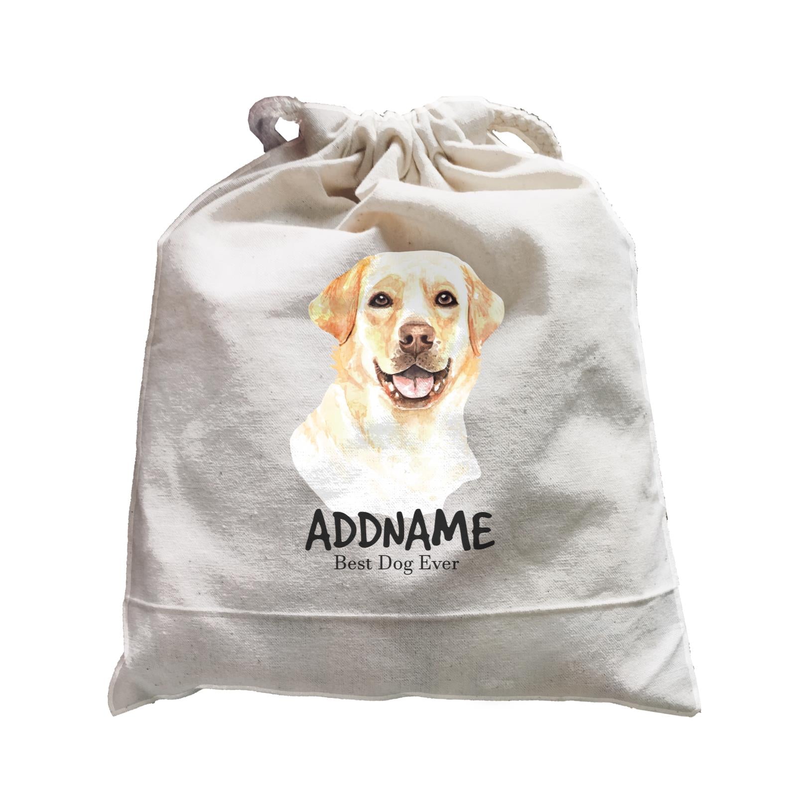 Watercolor Dog Labrador Retriever 2 Best Dog Ever Addname Satchel