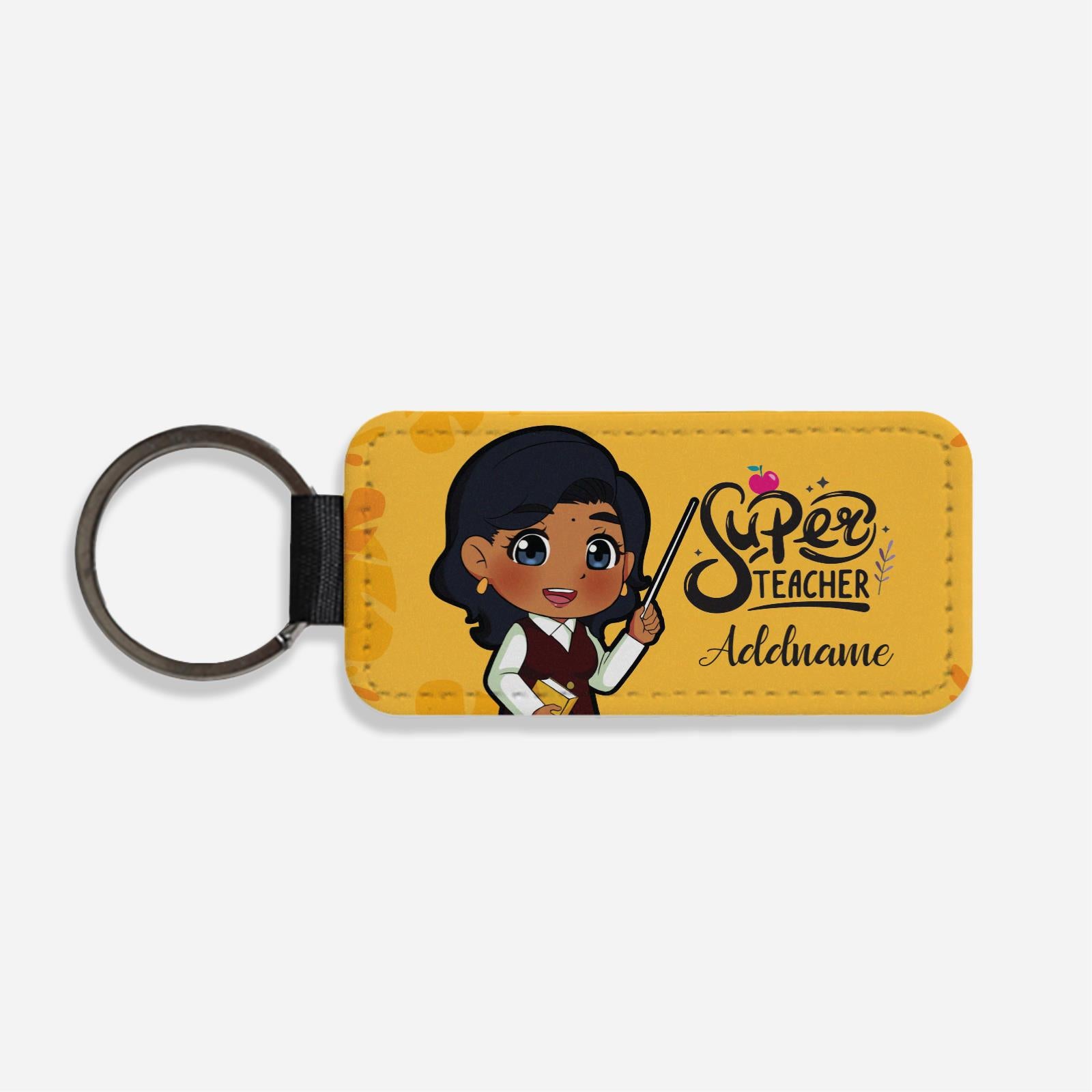 Chibi Super Teacher Indian Female Teacher Classic Keychain