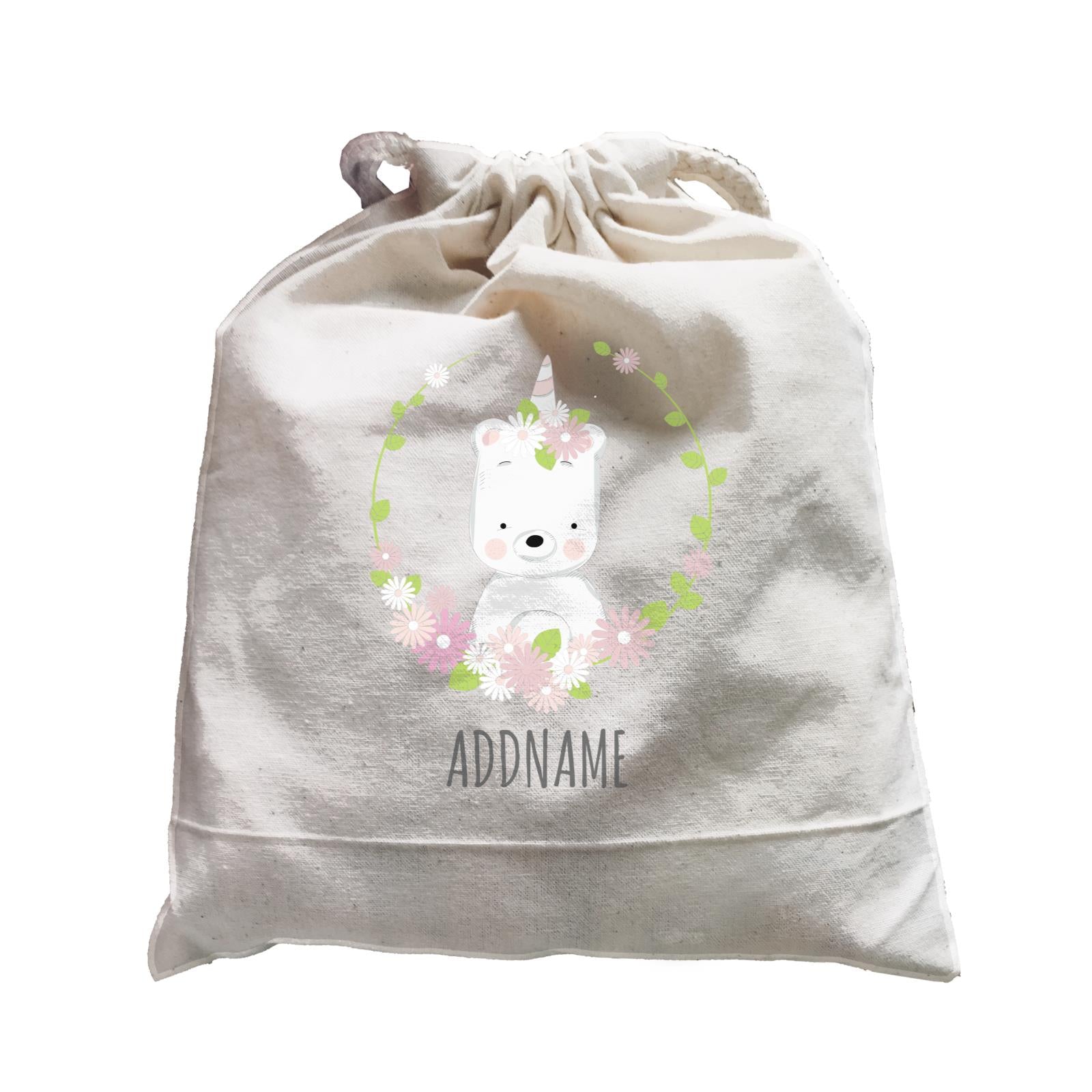 Sweet Wreath Unicorn Sweet Bear Addname Satchel