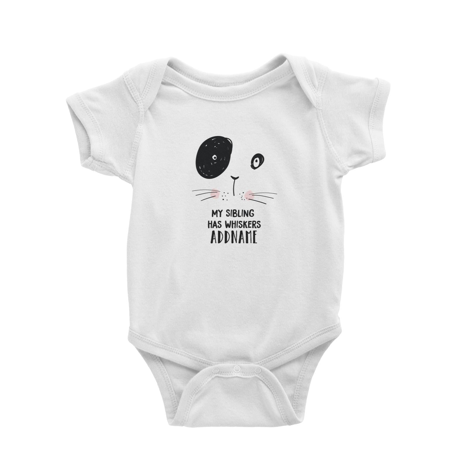 Cool Vibrant Series My Sibling has Whiskers Addname Baby Romper