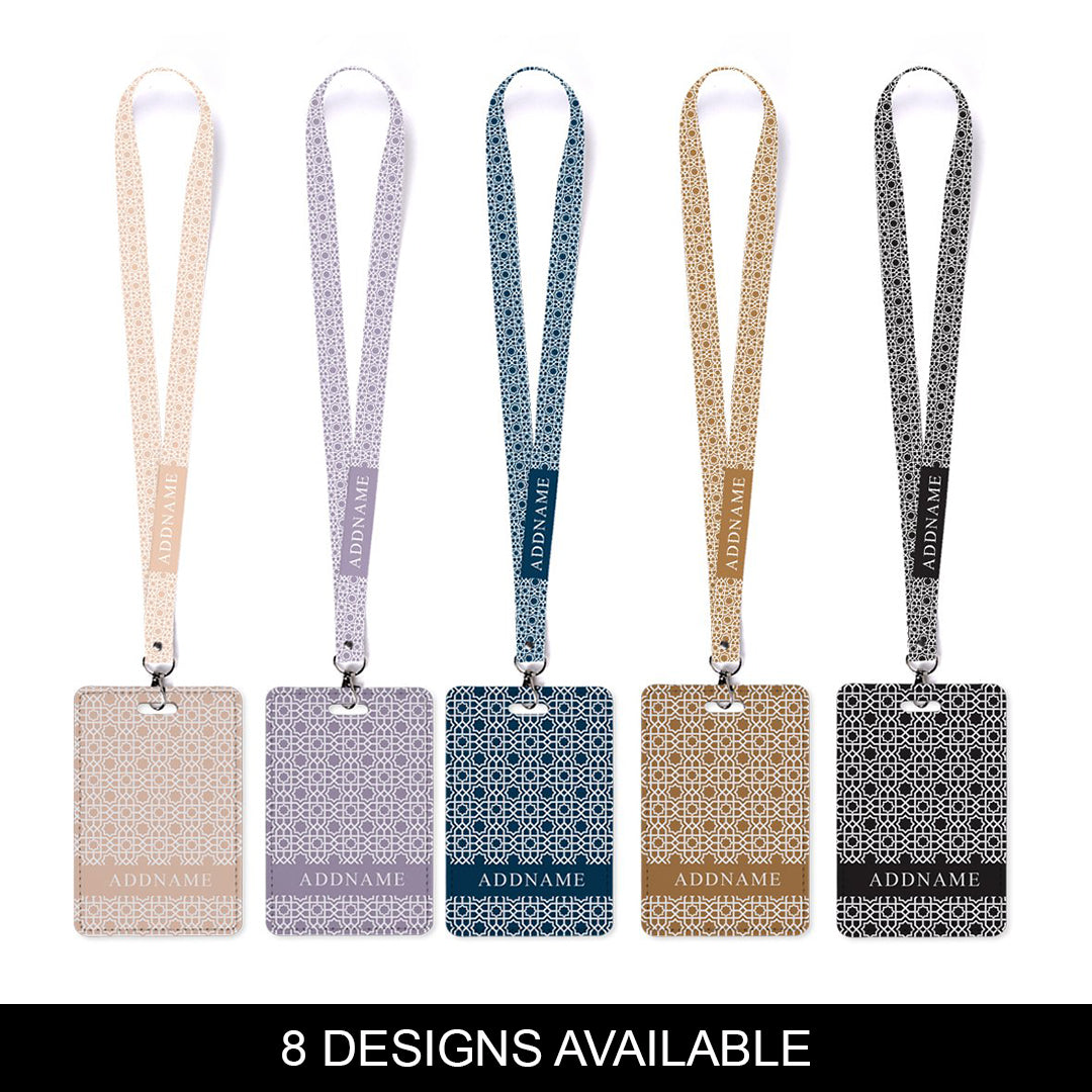 Straw ID card holder for lanyards