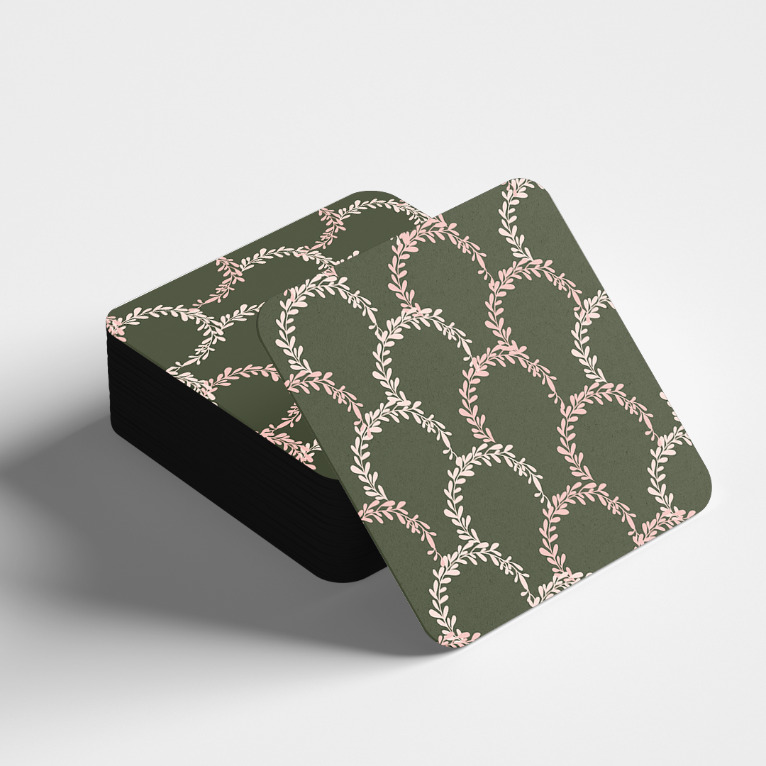 Intricated Weaves Coaster - Green