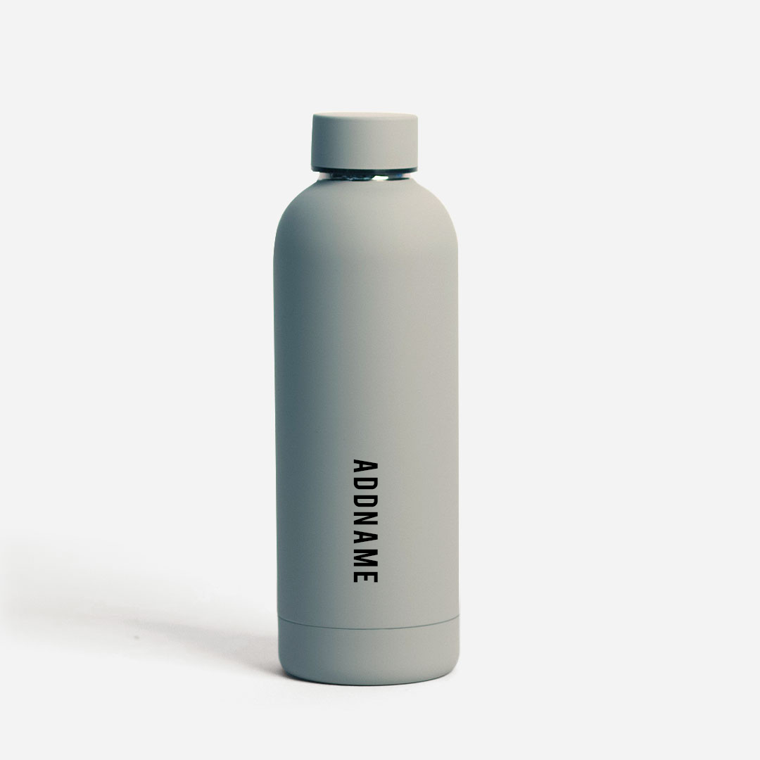 Insulated Water Bottle Stainless Steel Light Grey 500 ml Matte