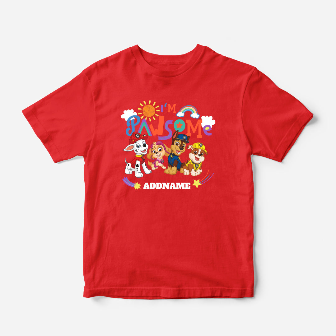 personalised paw patrol t shirt