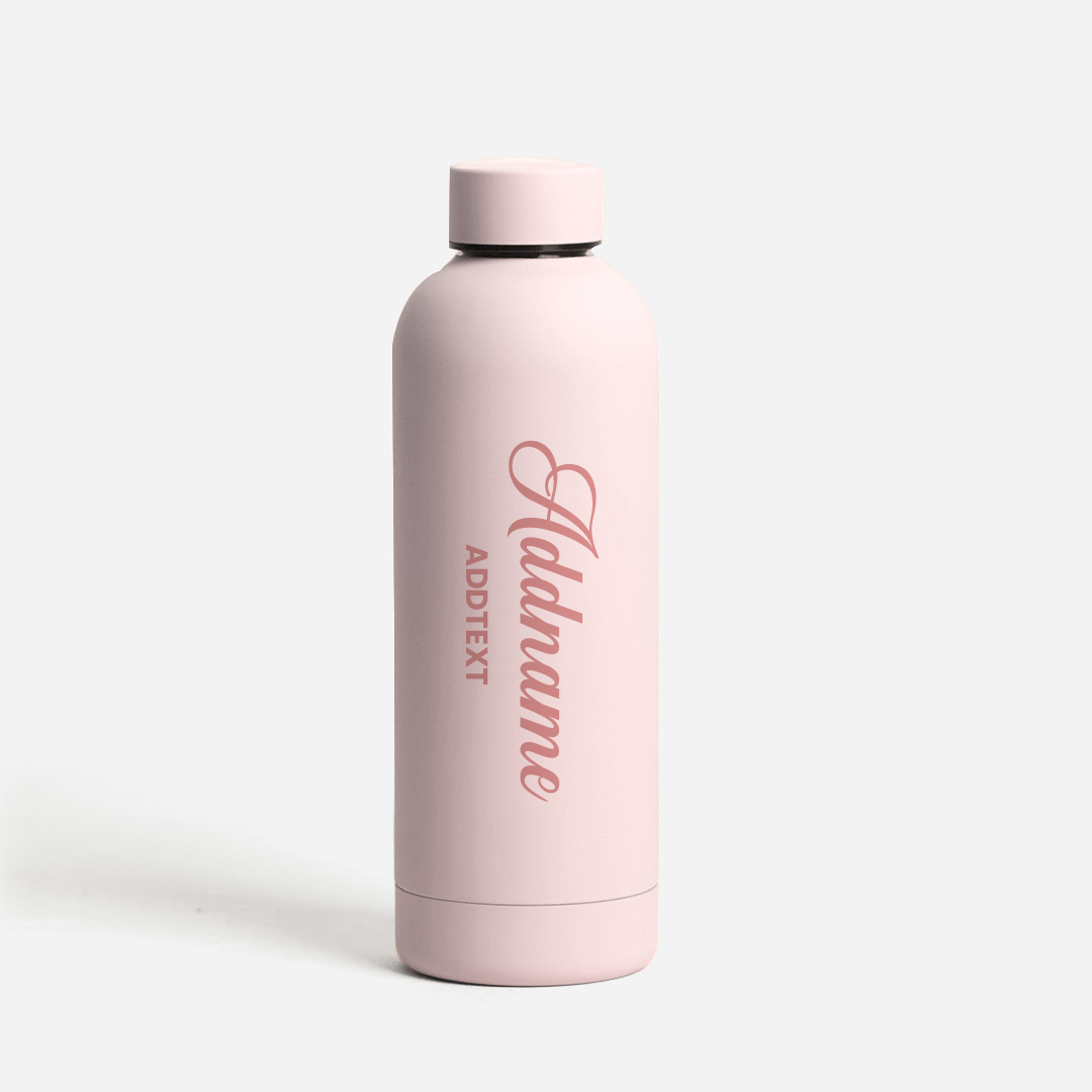 Add Message - Light Pink Mizu Thermo Water Bottle - FamsyMall