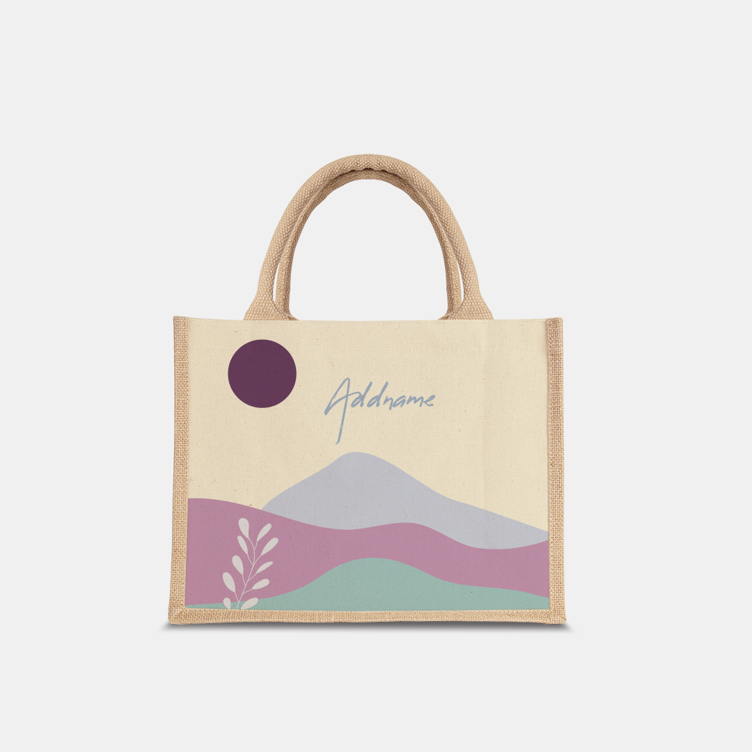 Kaira Series Half Lining Small Jute Bag - Adlina Natural