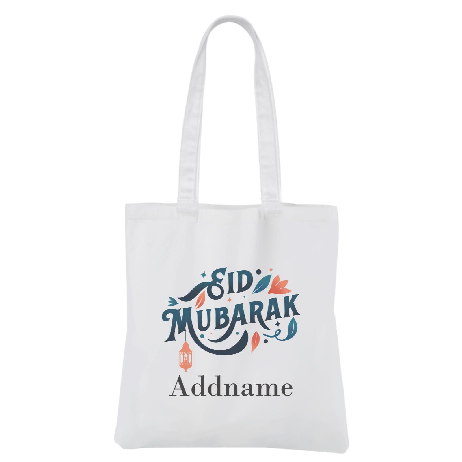 Eid Mubarak Stylish White Canvas Bag