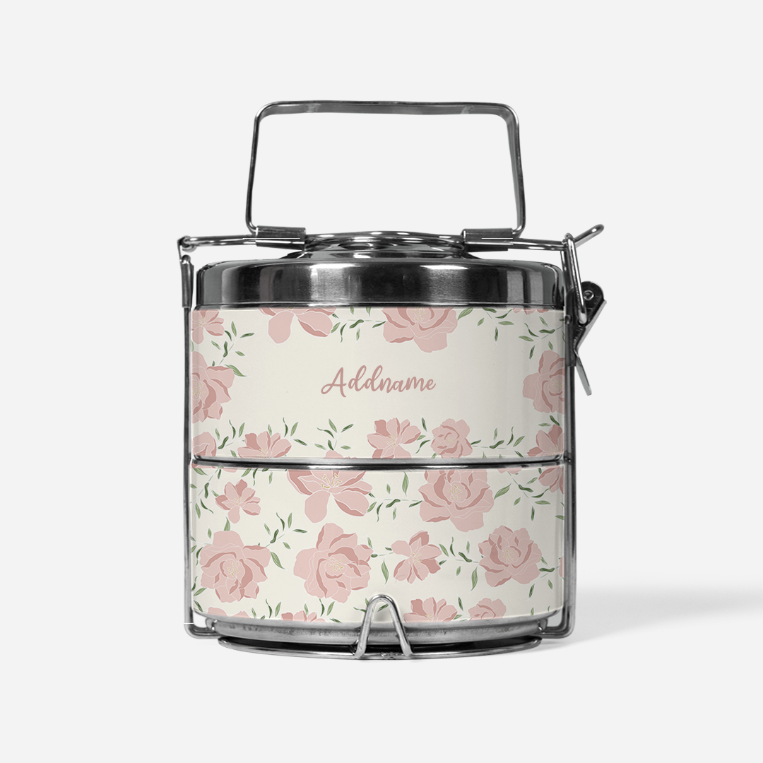 Field of Roses Two Tier Premium Tiffin