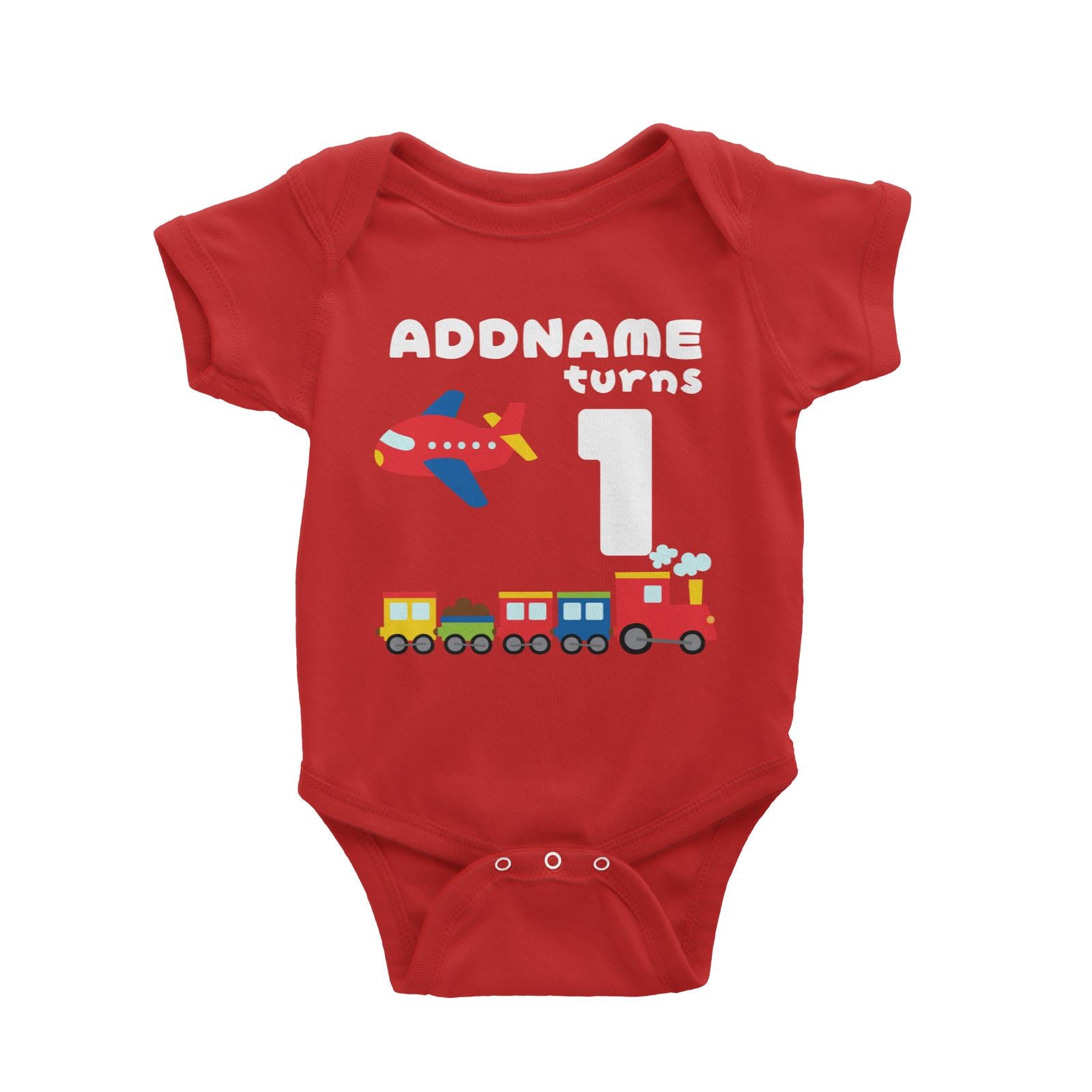 Transportation Birthday Theme 2 Personalizable with Name and Number Baby Romper