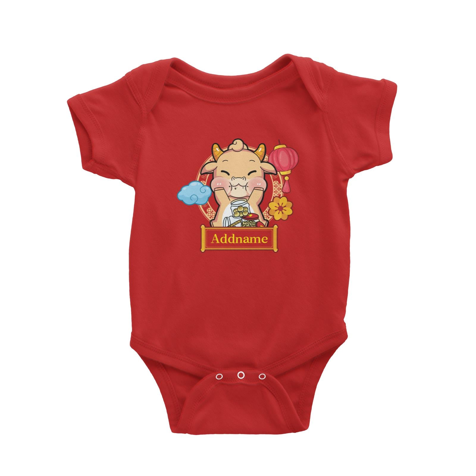 [CNY 2021] Golden Cow with New Year Treats Baby Romper