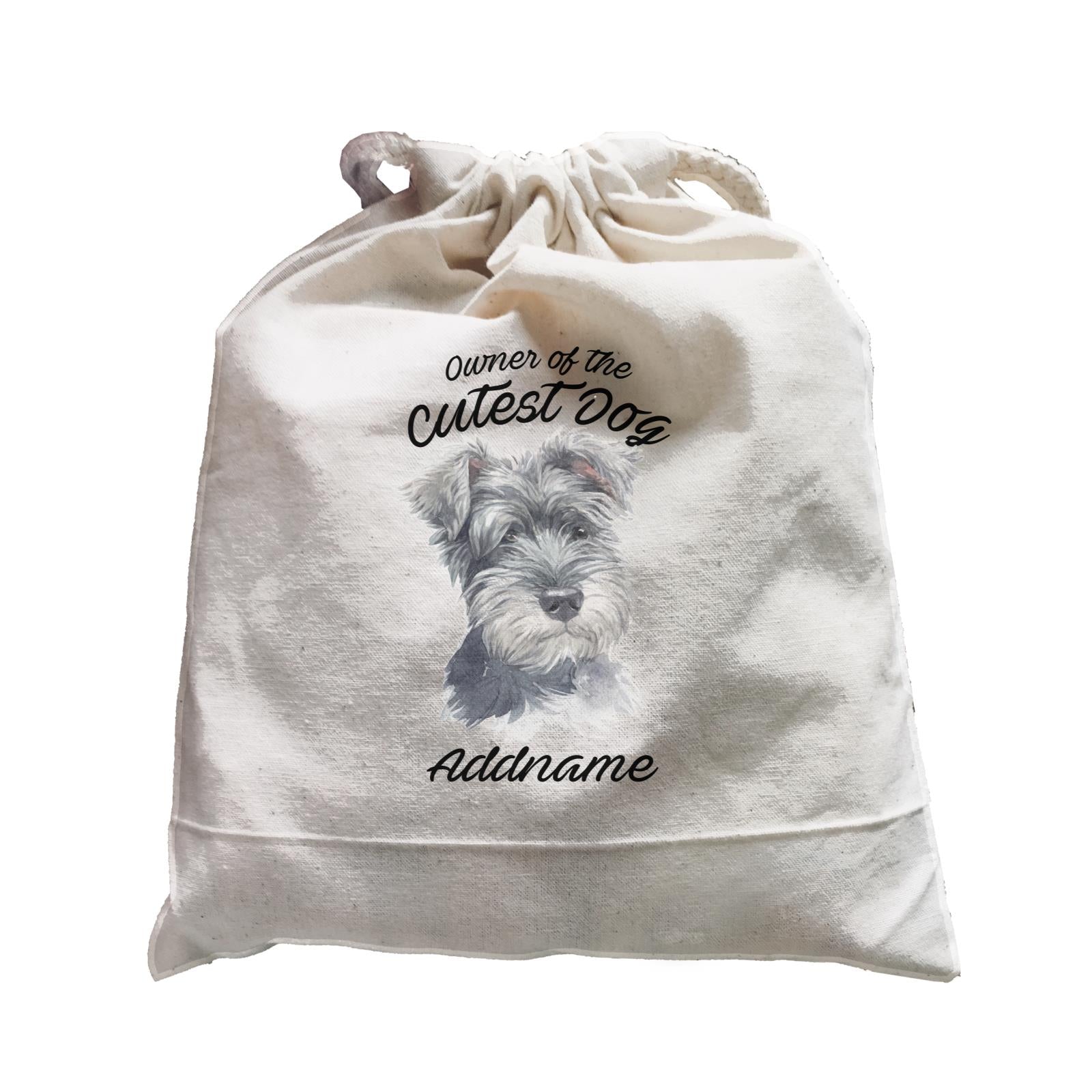 Watercolor Dog Owner Of The Cutest Dog Schnauzer Right Addname Satchel