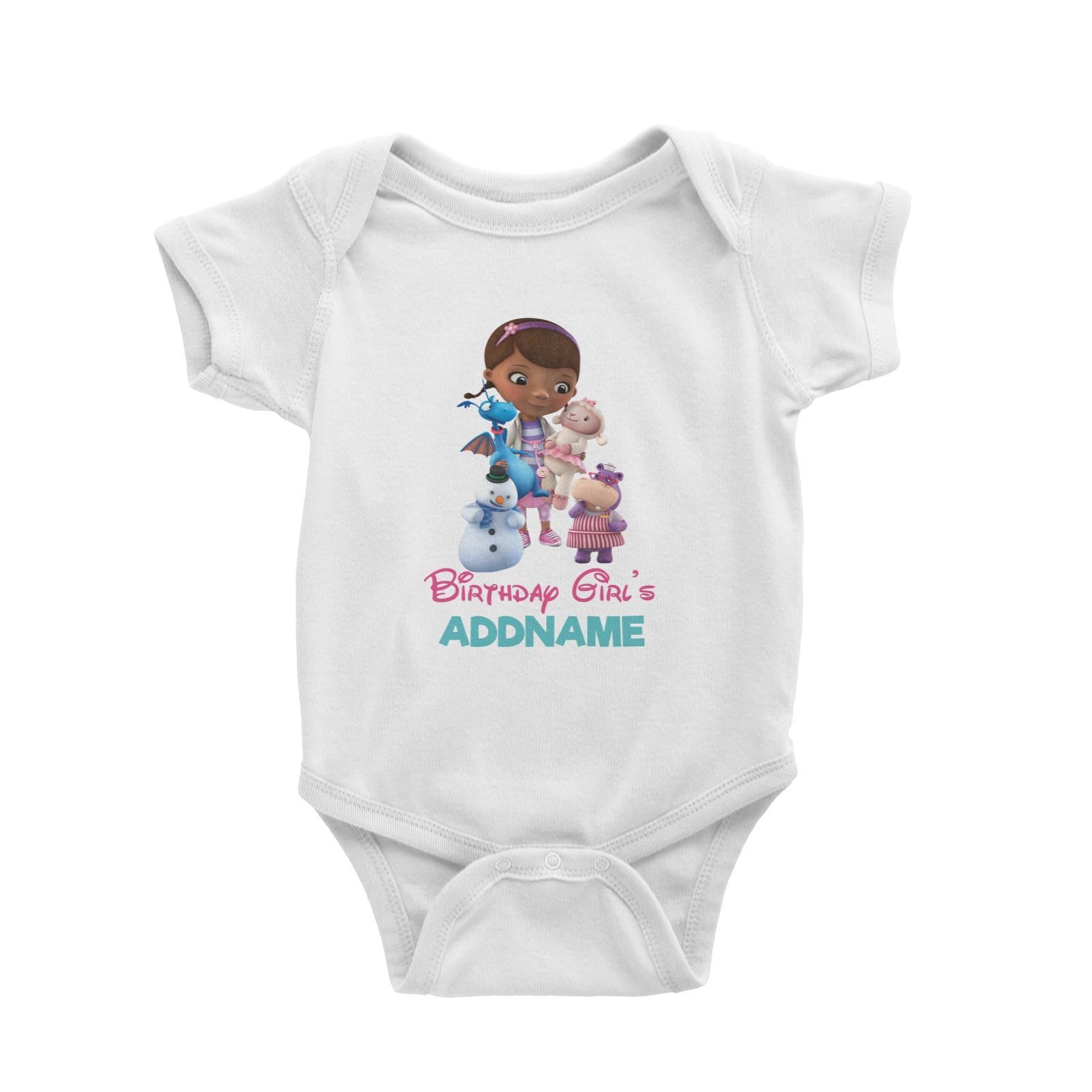 Doc McStuffins Birthday Theme Birthday Girl's Addname Baby Romper