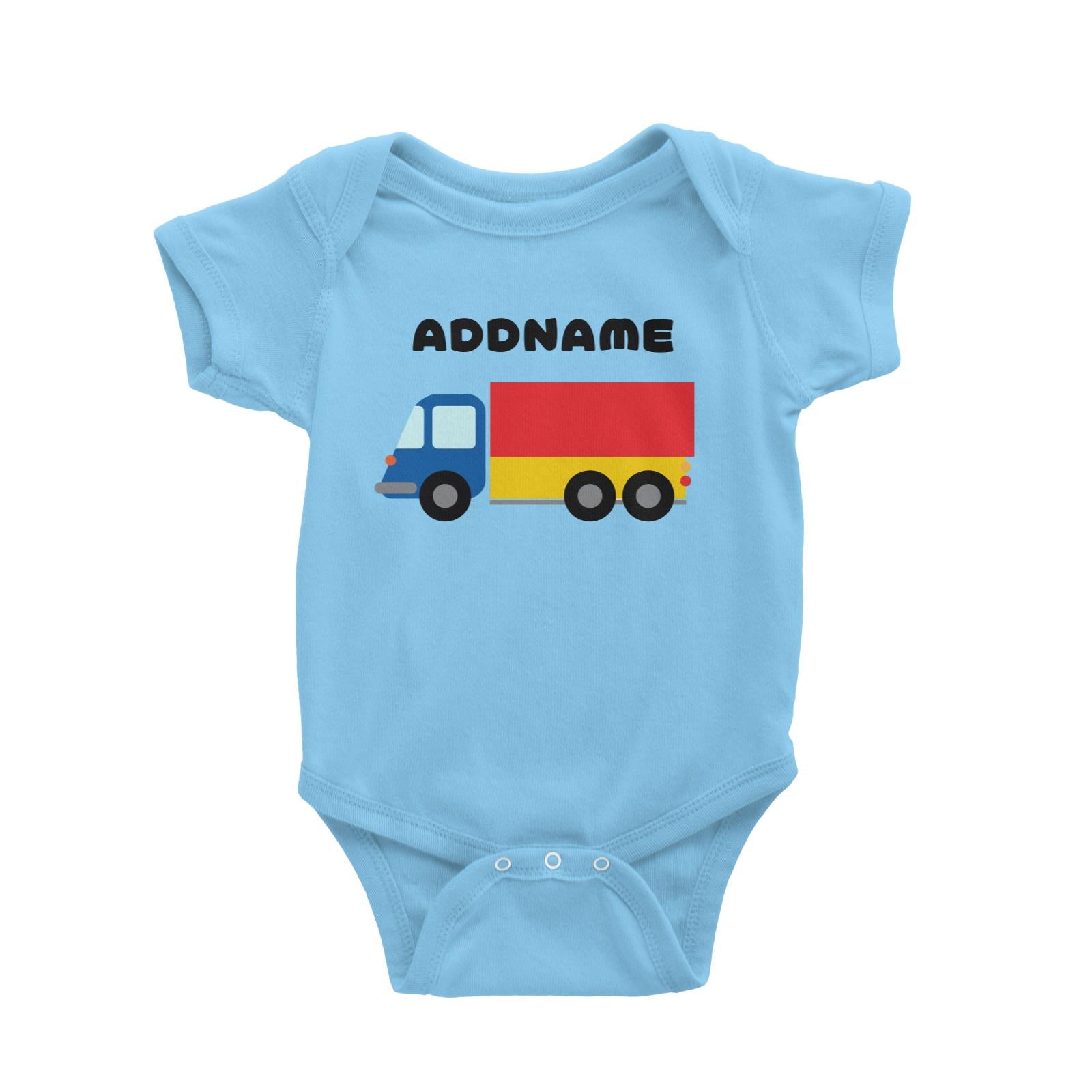 Transportation Truck Addname Baby Romper