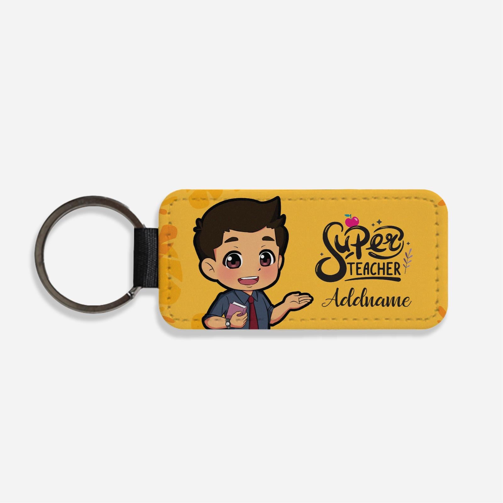 Chibi Super Teacher Malay Male Teacher Classic Keychain