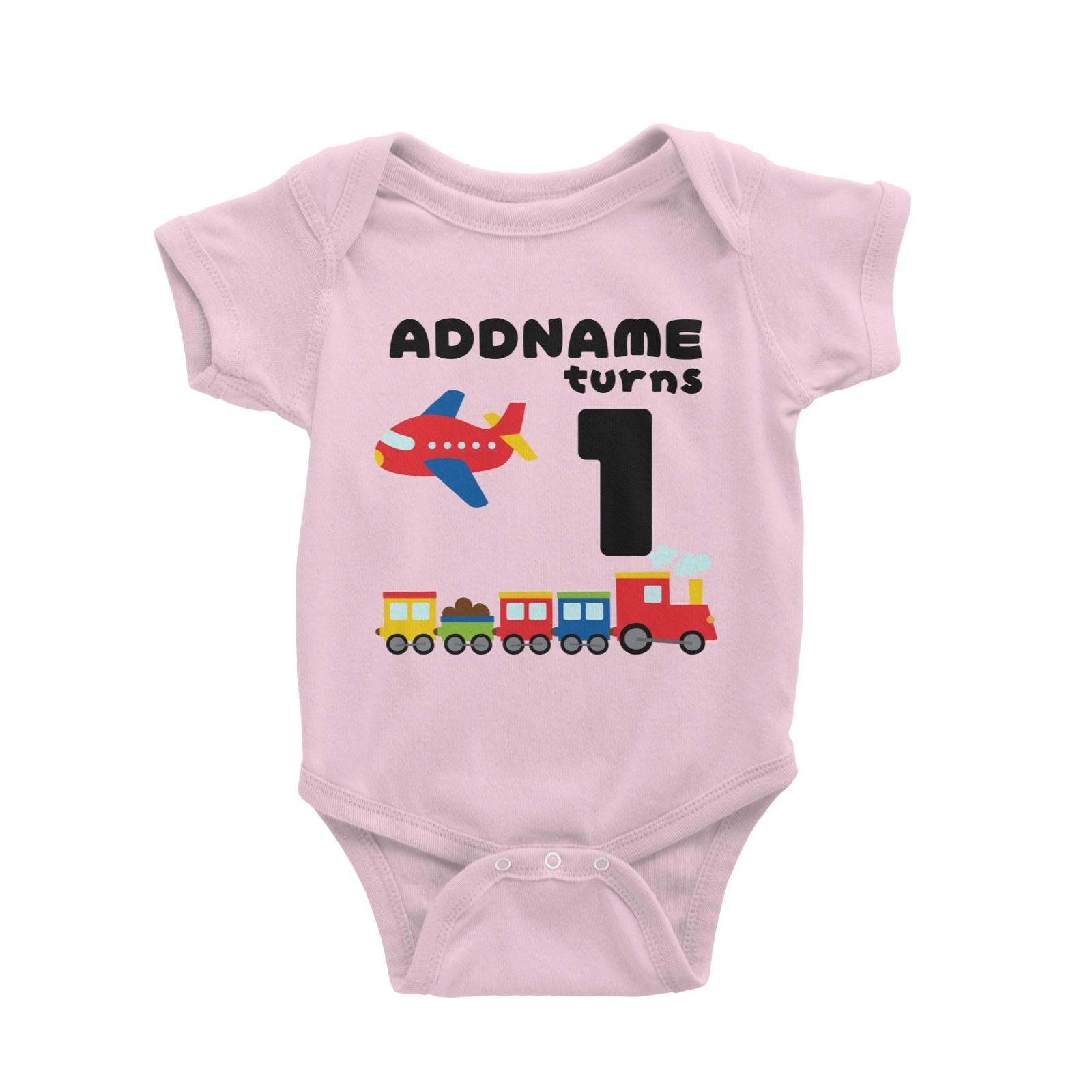 Transportation Birthday Theme 2 Personalizable with Name and Number Baby Romper